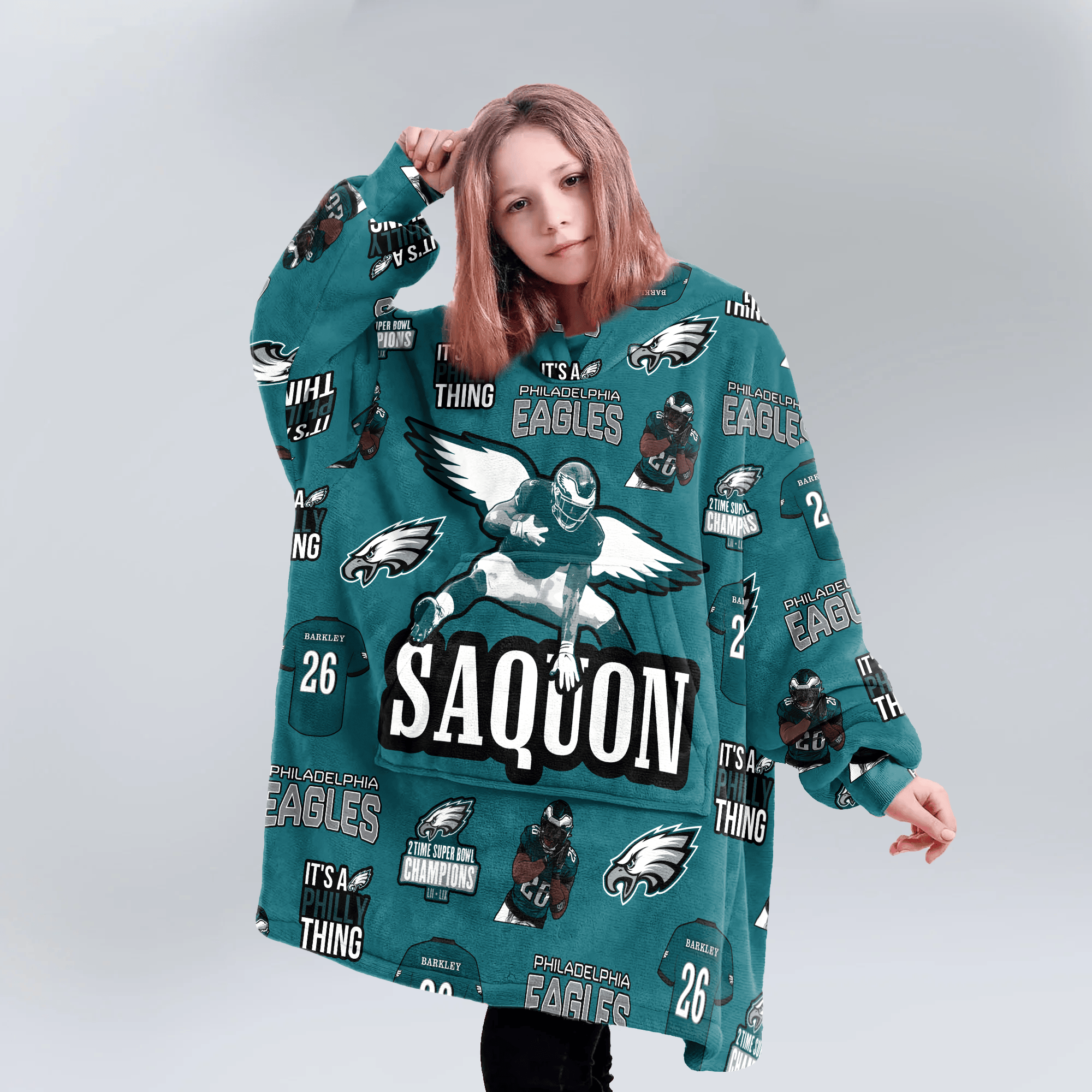 S.B 26 Philadelphia Football Unisex Blanket Hoodie