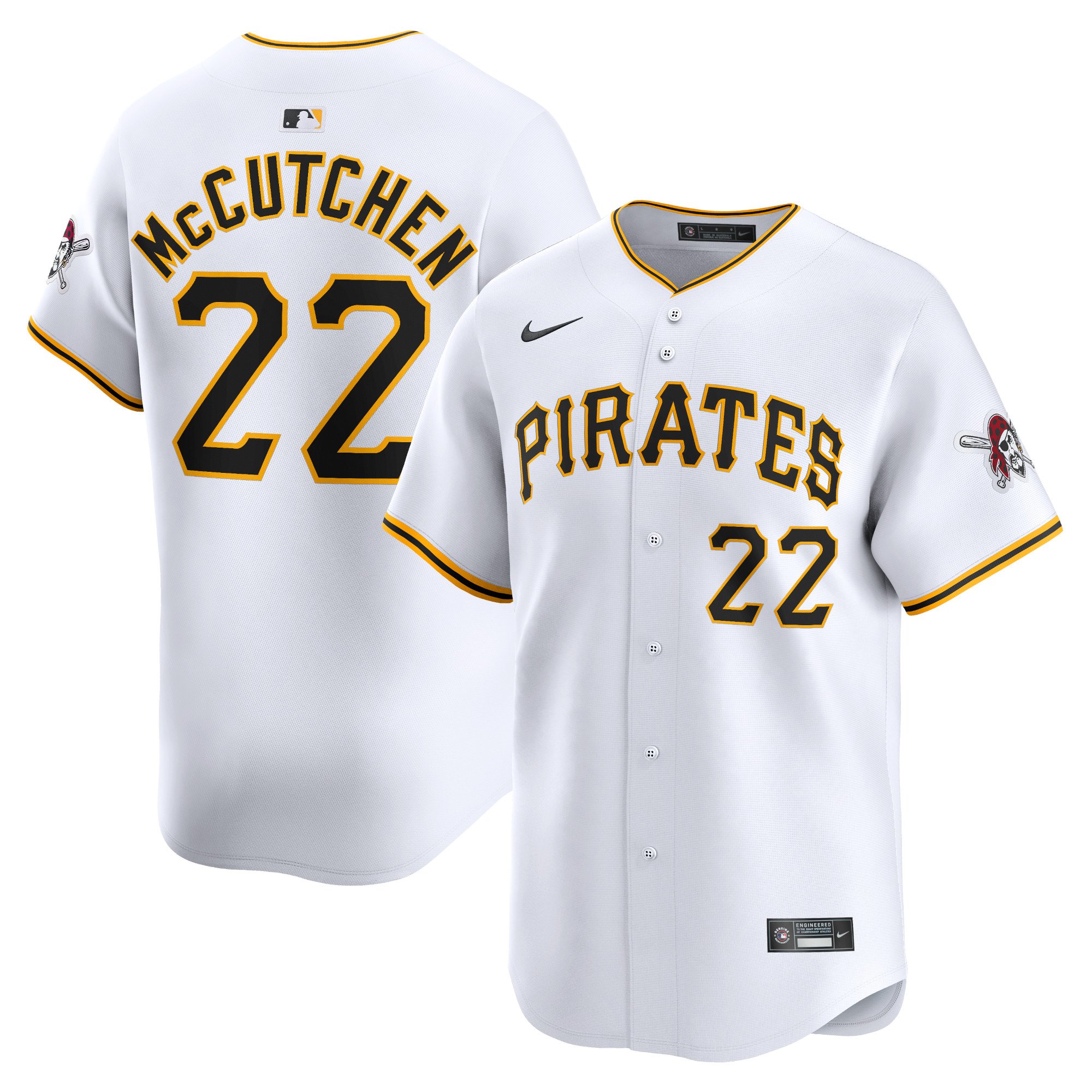 Men's Pittsburgh Pirates Andrew McCutchen  White Home Limited Player Jersey