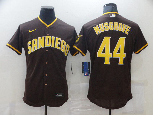 Men San Diego Padres #44 Musgrove brown Elite 2021  MLB Jersey