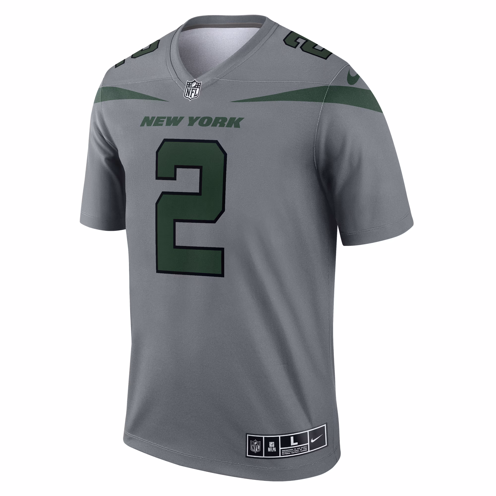 Zach Wilson New York Jets Inverted Legend Jersey - Gray