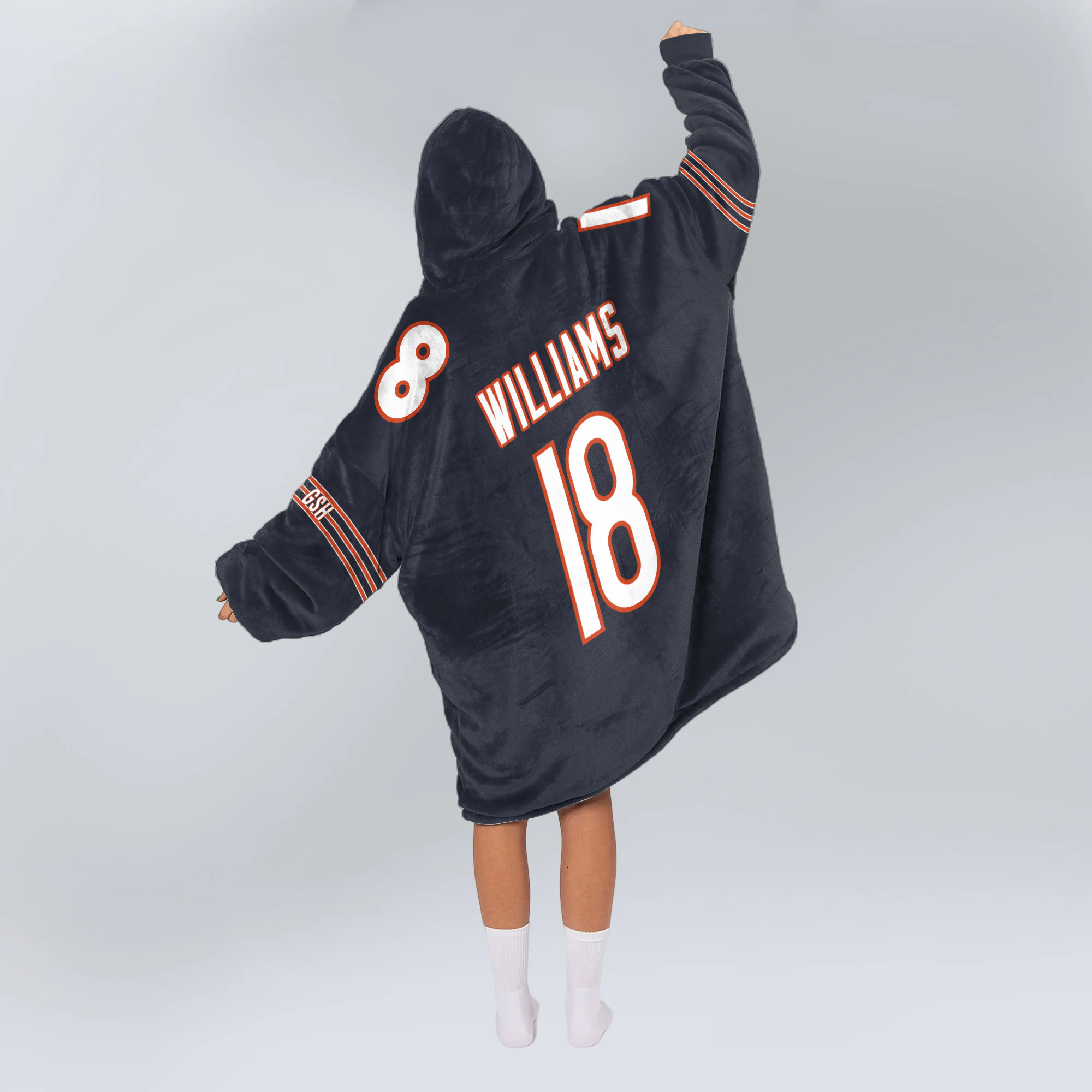 Adult C.W 18 Chicago Football Unisex Blanket Hoodie