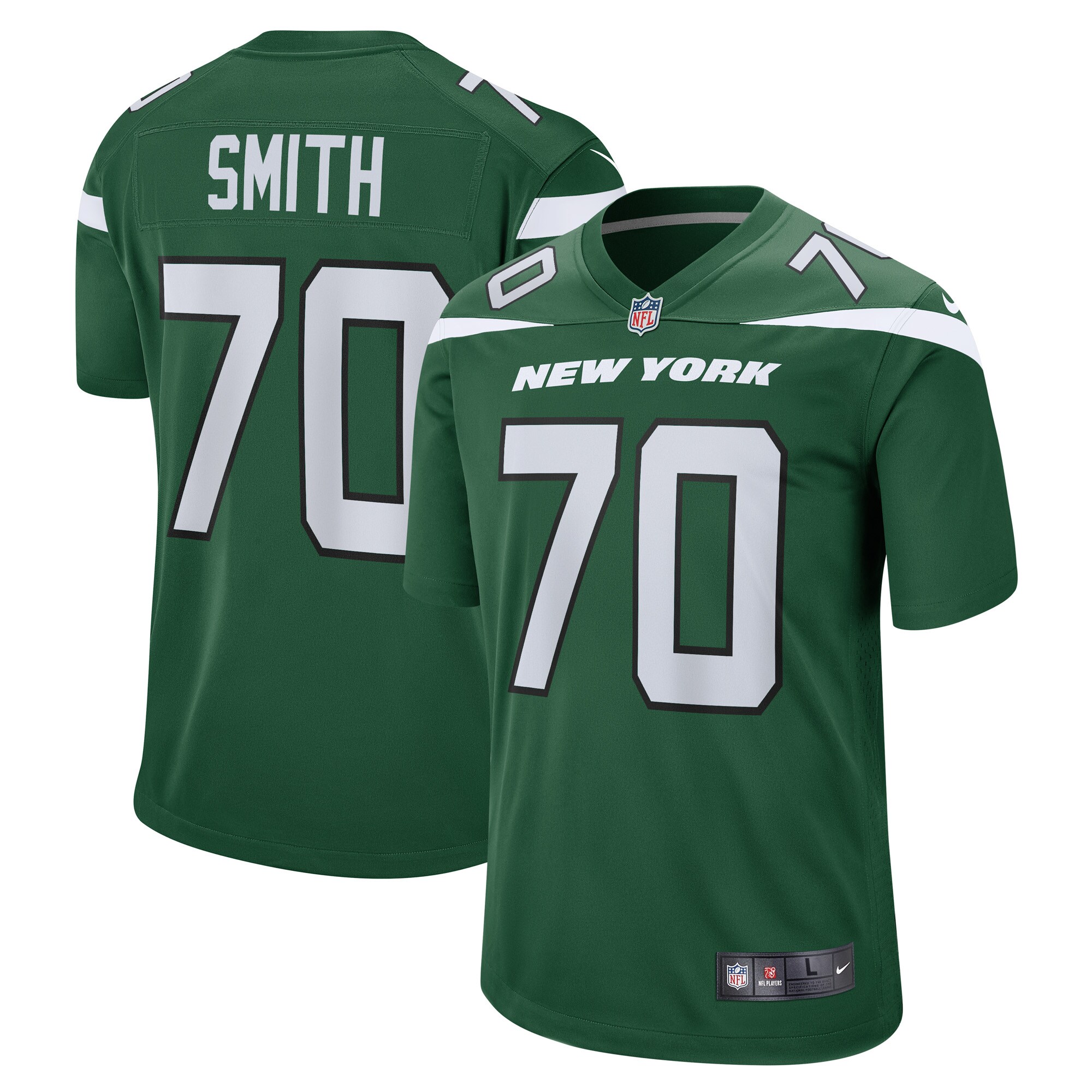 Eric Smith New York Jets  Game Player Jersey - Gotham Green