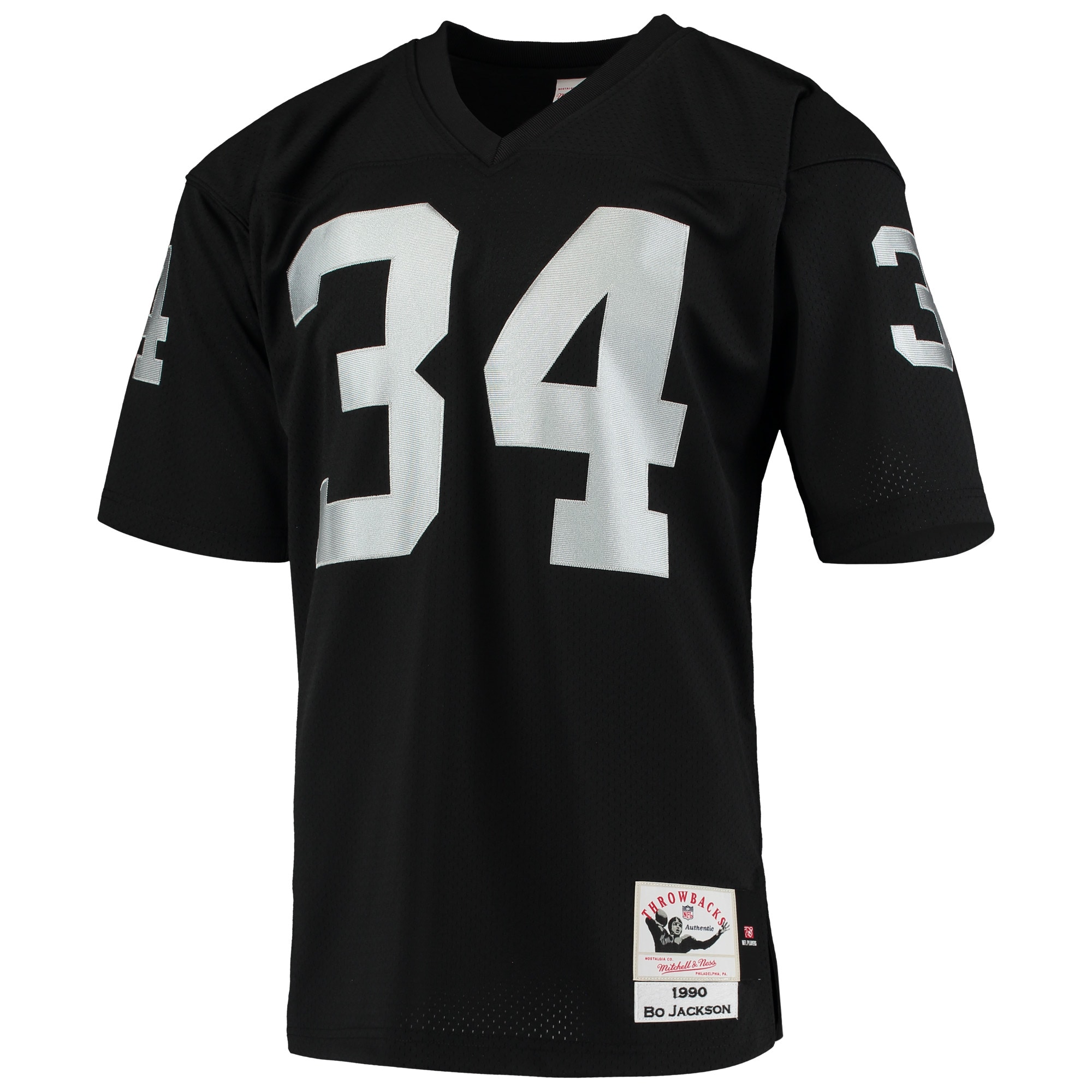 Bo Jackson Las Vegas Raiders  1990 Authentic Throwback Retired Player Jersey - Black
