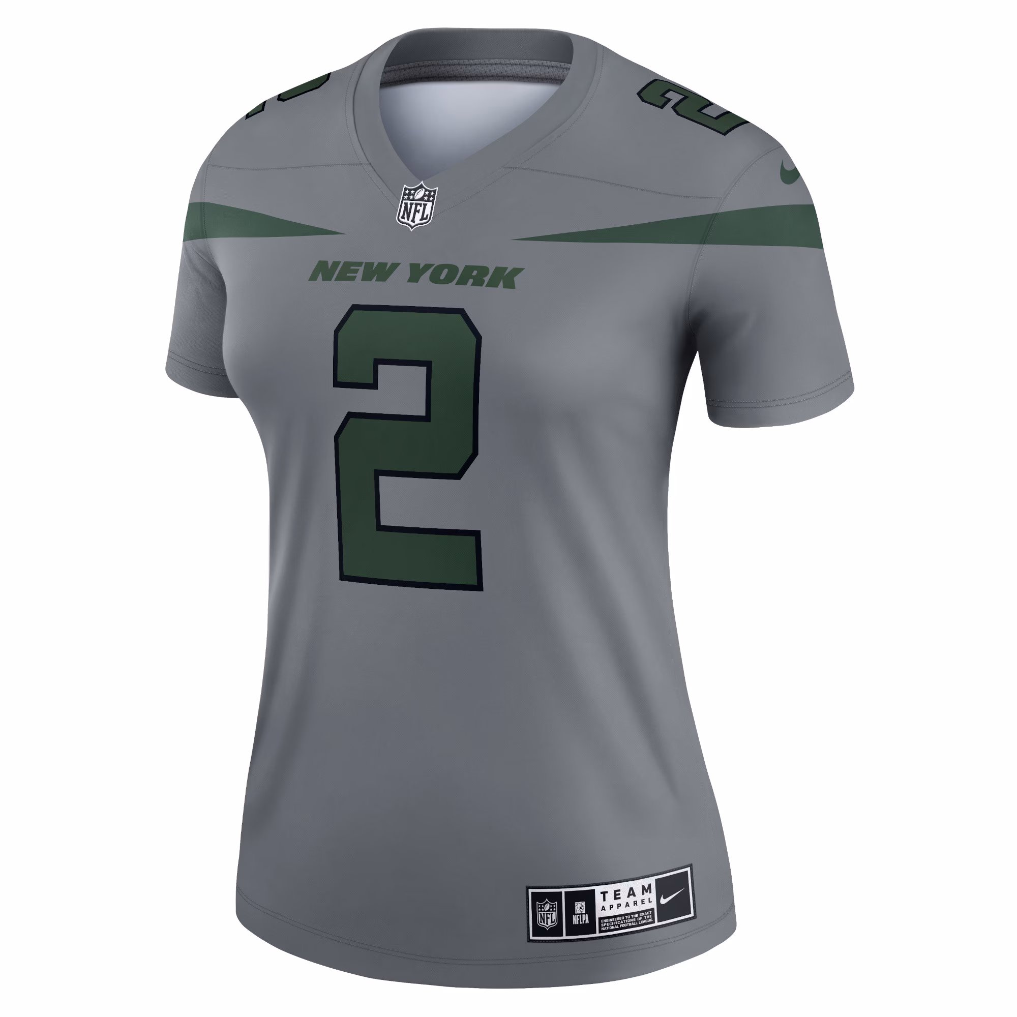 Zach Wilson New York Jets Women's Inverted Legend Jersey - Gray