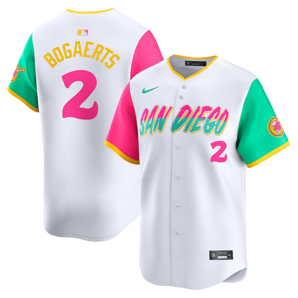 Men's San Diego Padres #2 Xander Bogaerts White City Connect Limited Player Jersey