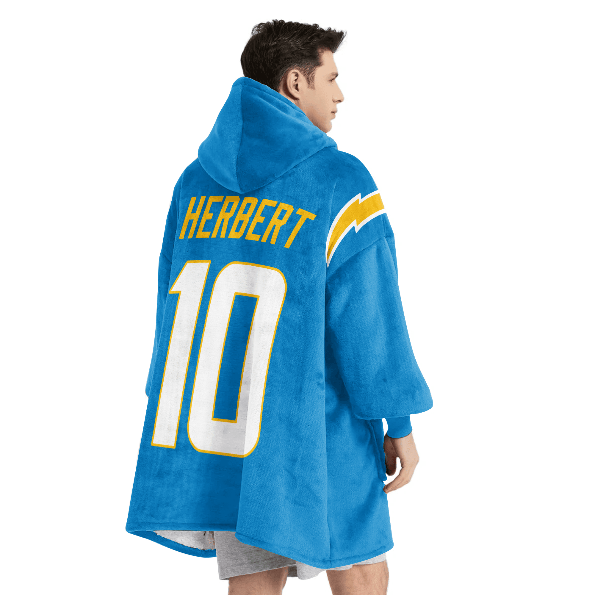 Adult Bolt Club 10 Los Angeles Football Unisex Blanket Hoodie