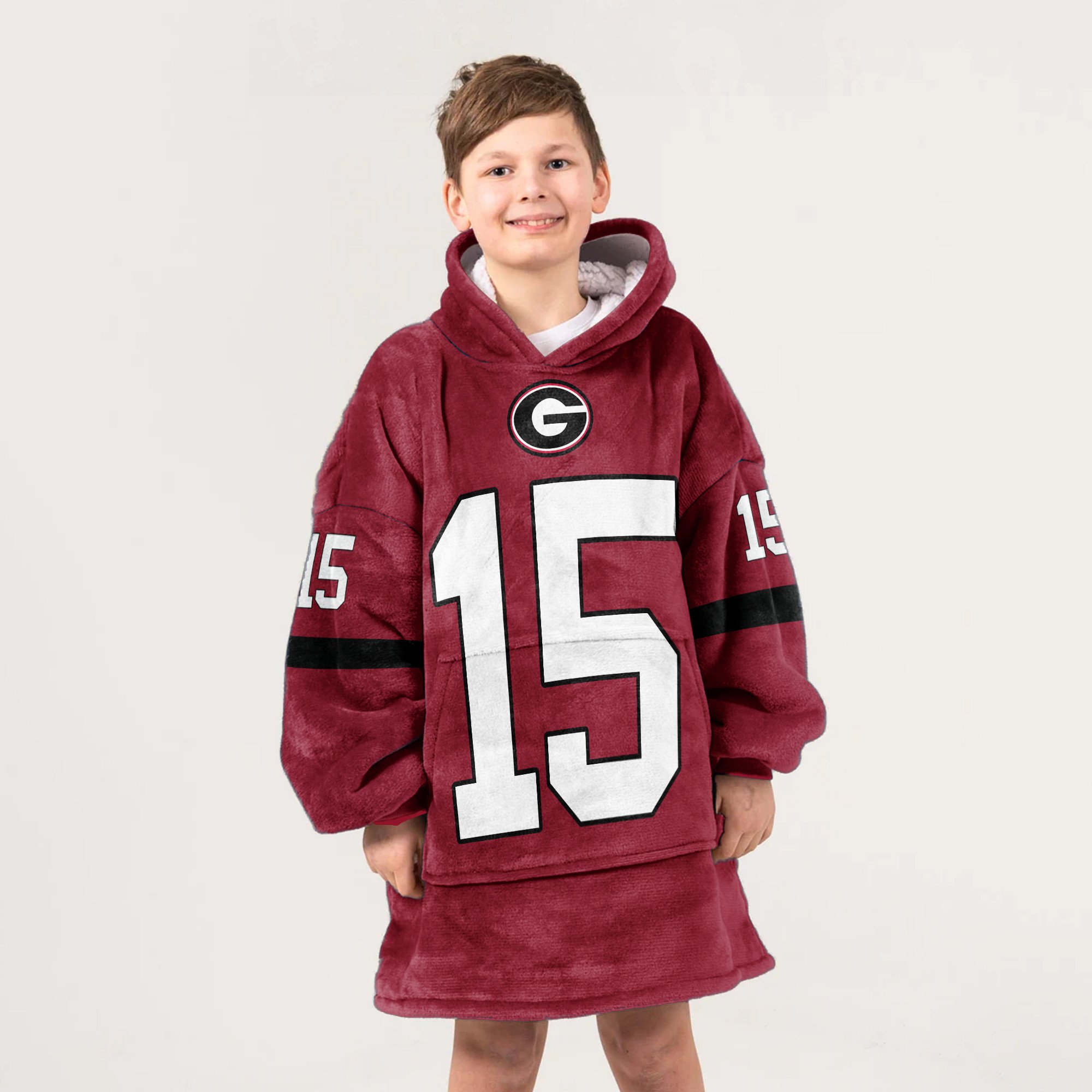 Adult 15 Georgia Football Unisex Blanket Hoodie