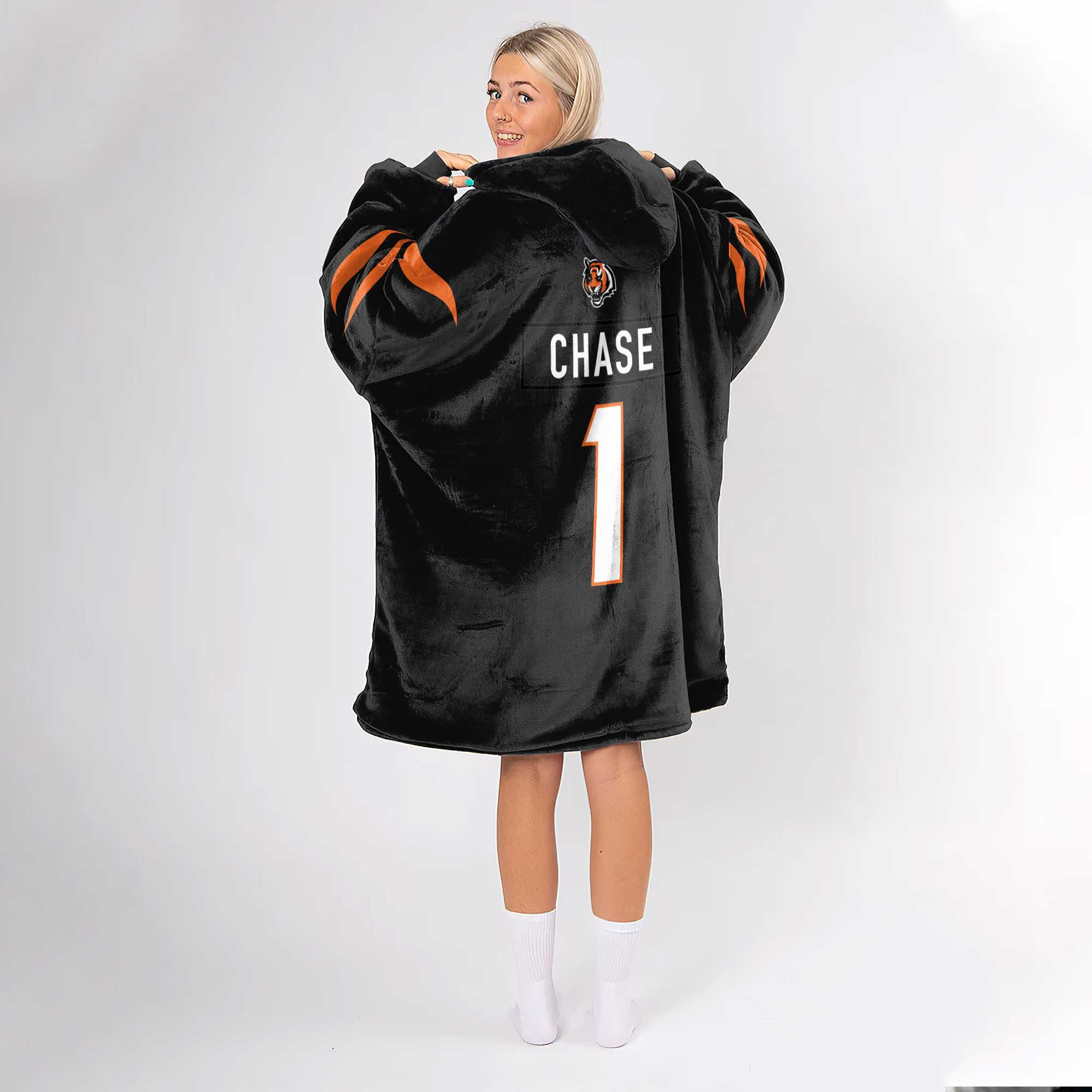 Adult J.C 1 Cincinnati Football Unisex Blanket Hoodie