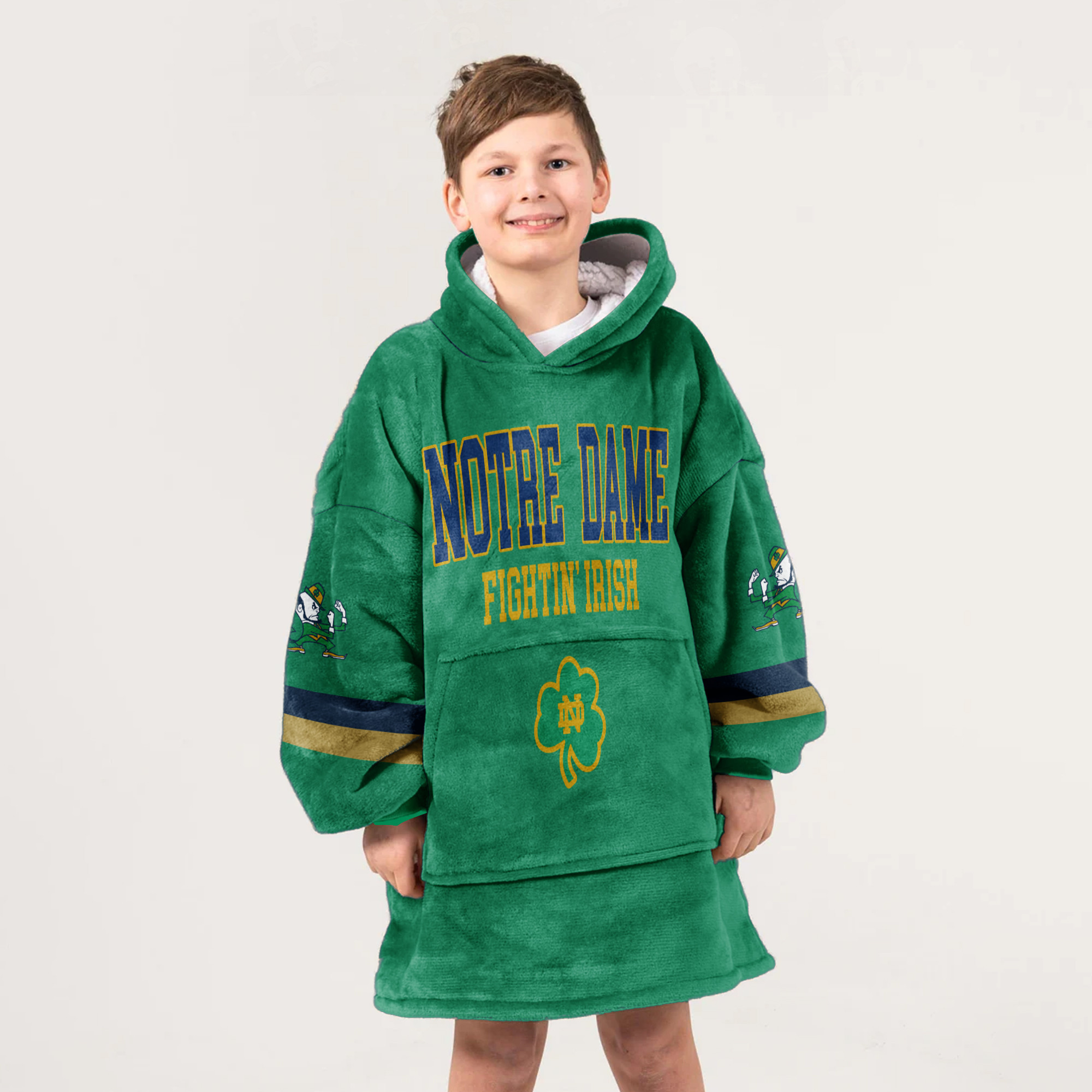 Adult Notre Dame Football Unisex Blanket Hoodie