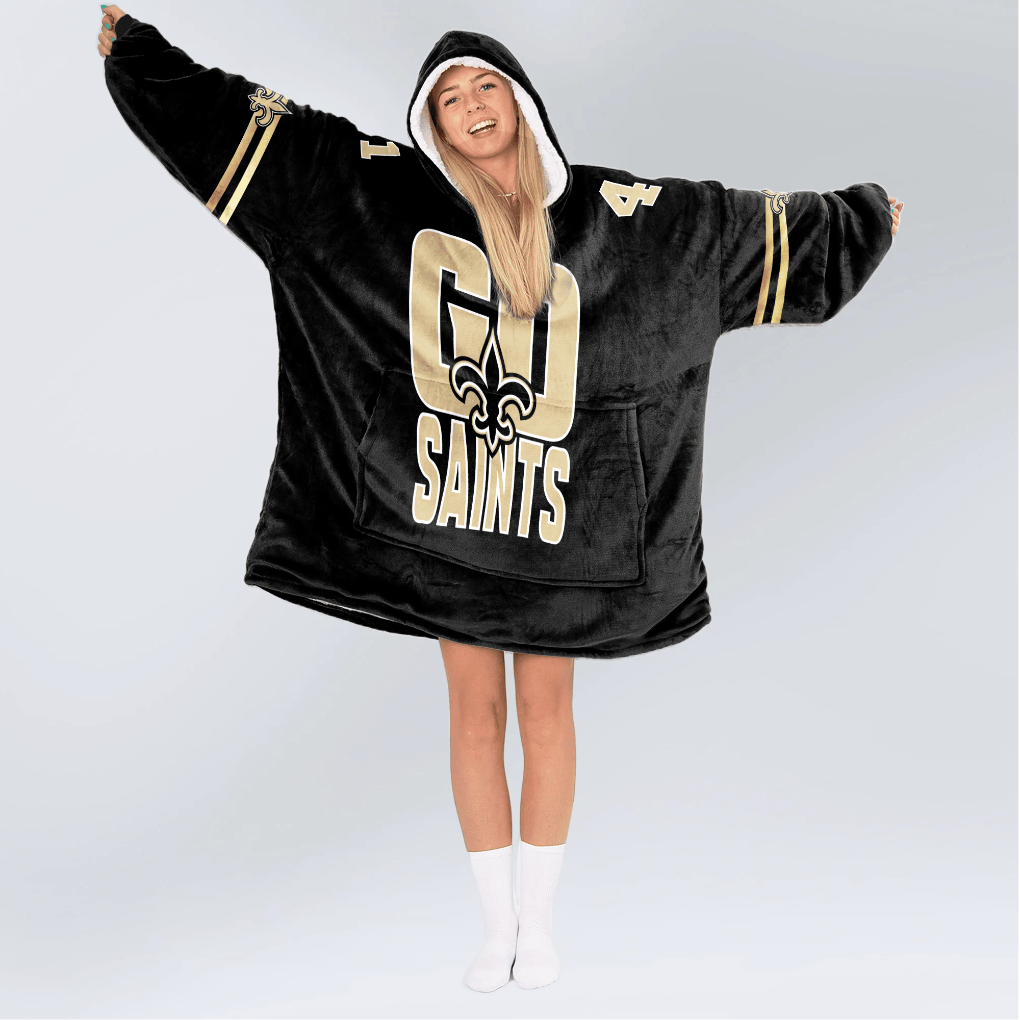 New Orleans Football Unisex Blanket Hoodie