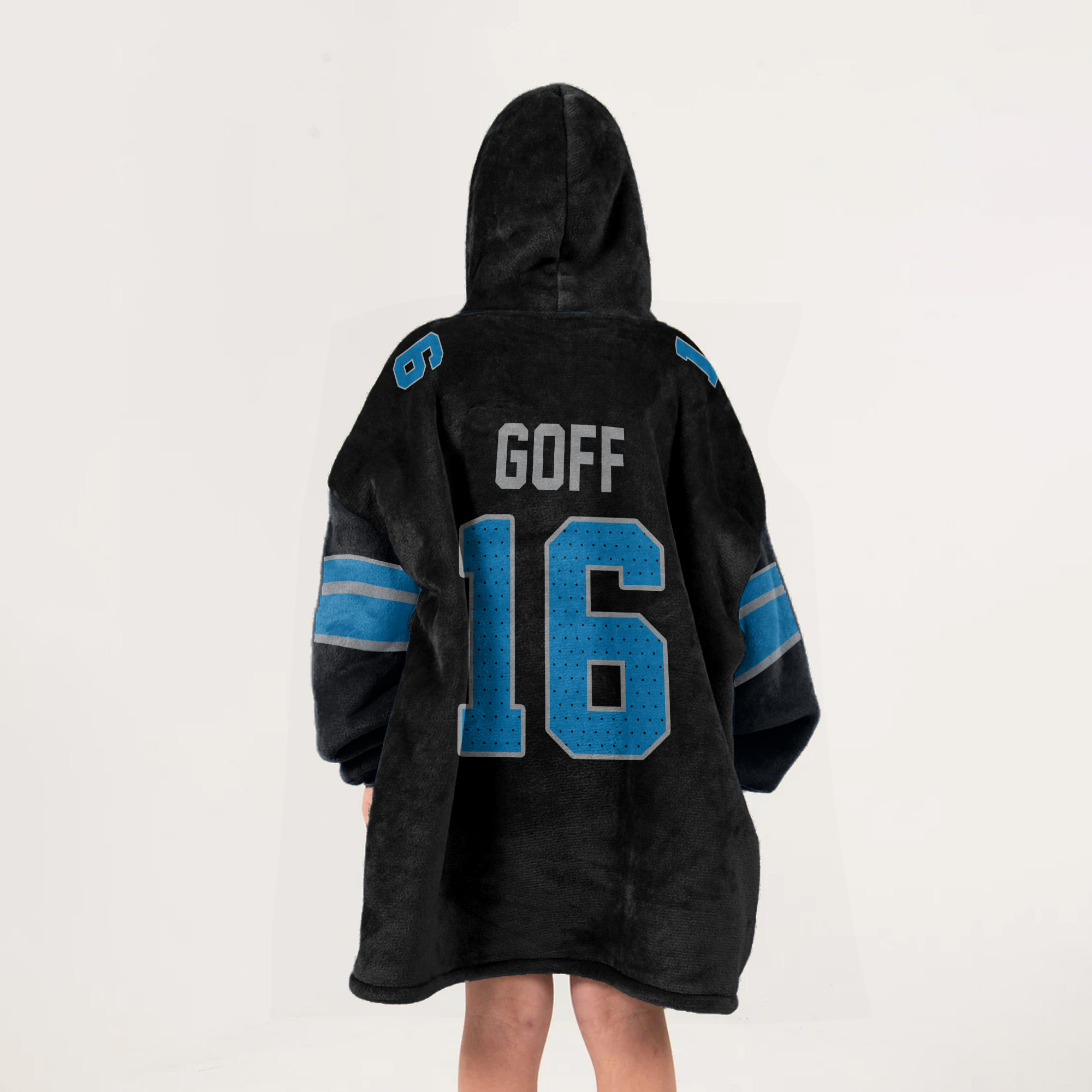 Adult J G 16 Detroit Lions Football Unisex Blanket Hoodie