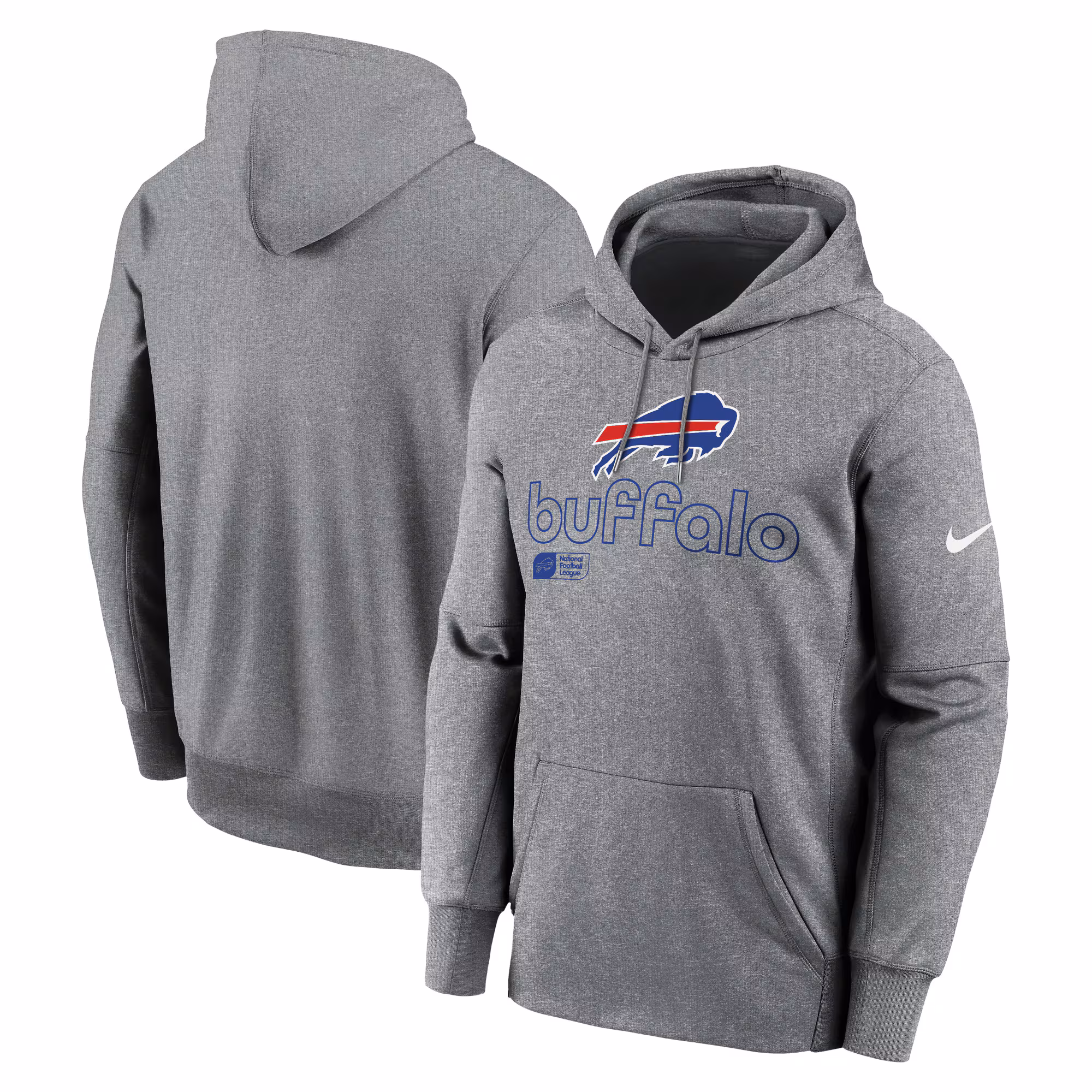 Buffalo Bills Performance Pullover Hoodie - Heather Gray