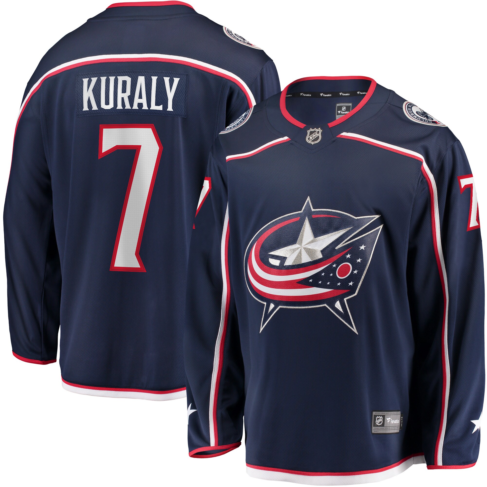 Sean Kuraly Columbus Blue Jackets Home Breakaway Player Jersey - Navy