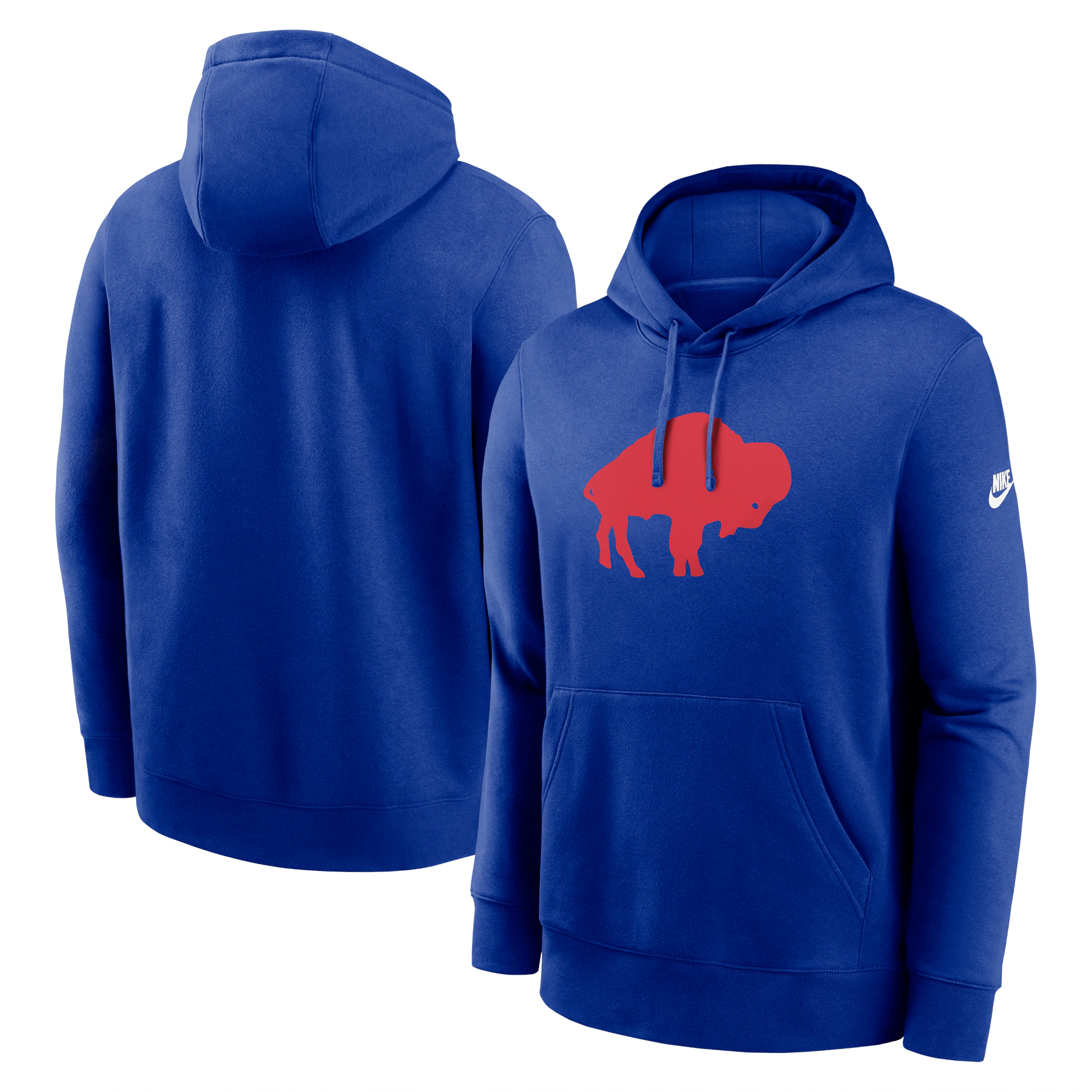 Buffalo Bills Rewind Club Logo Pullover Hoodie - Royal