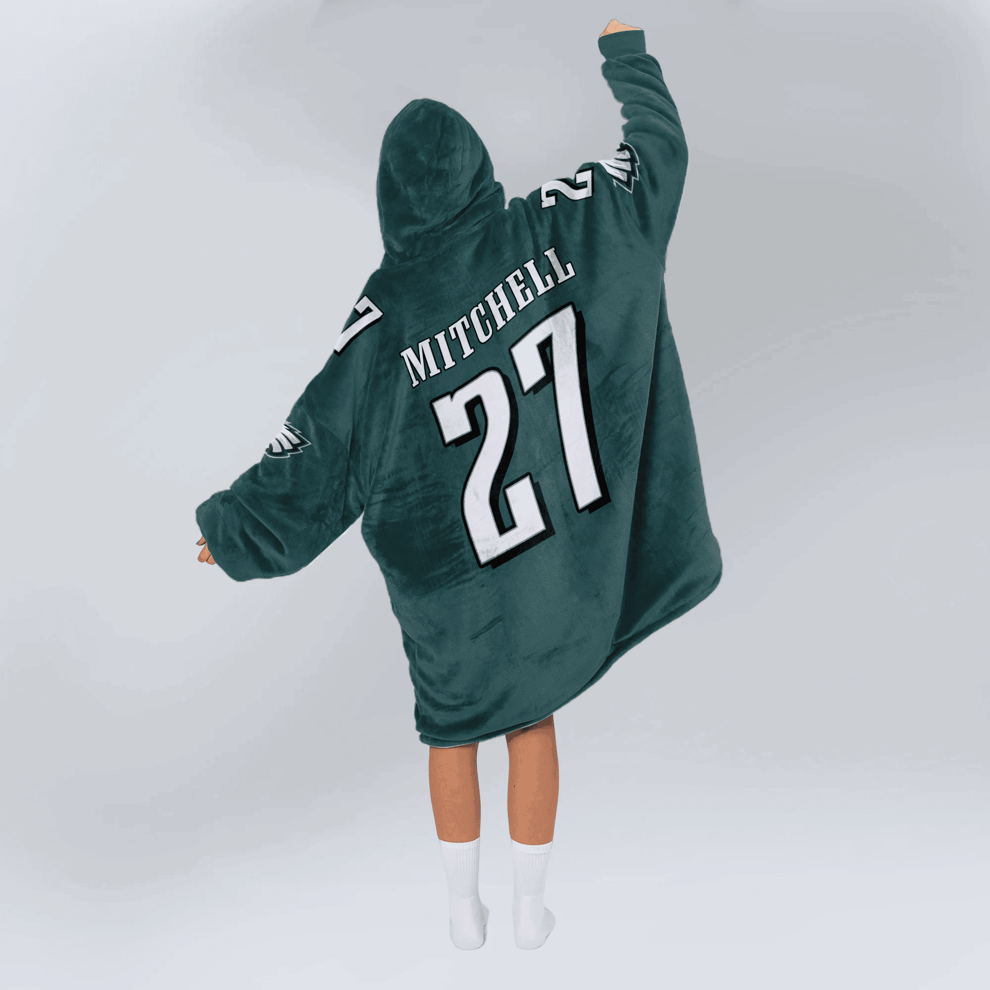 Adult 27 Philadelphia Football Unisex Blanket Hoodie