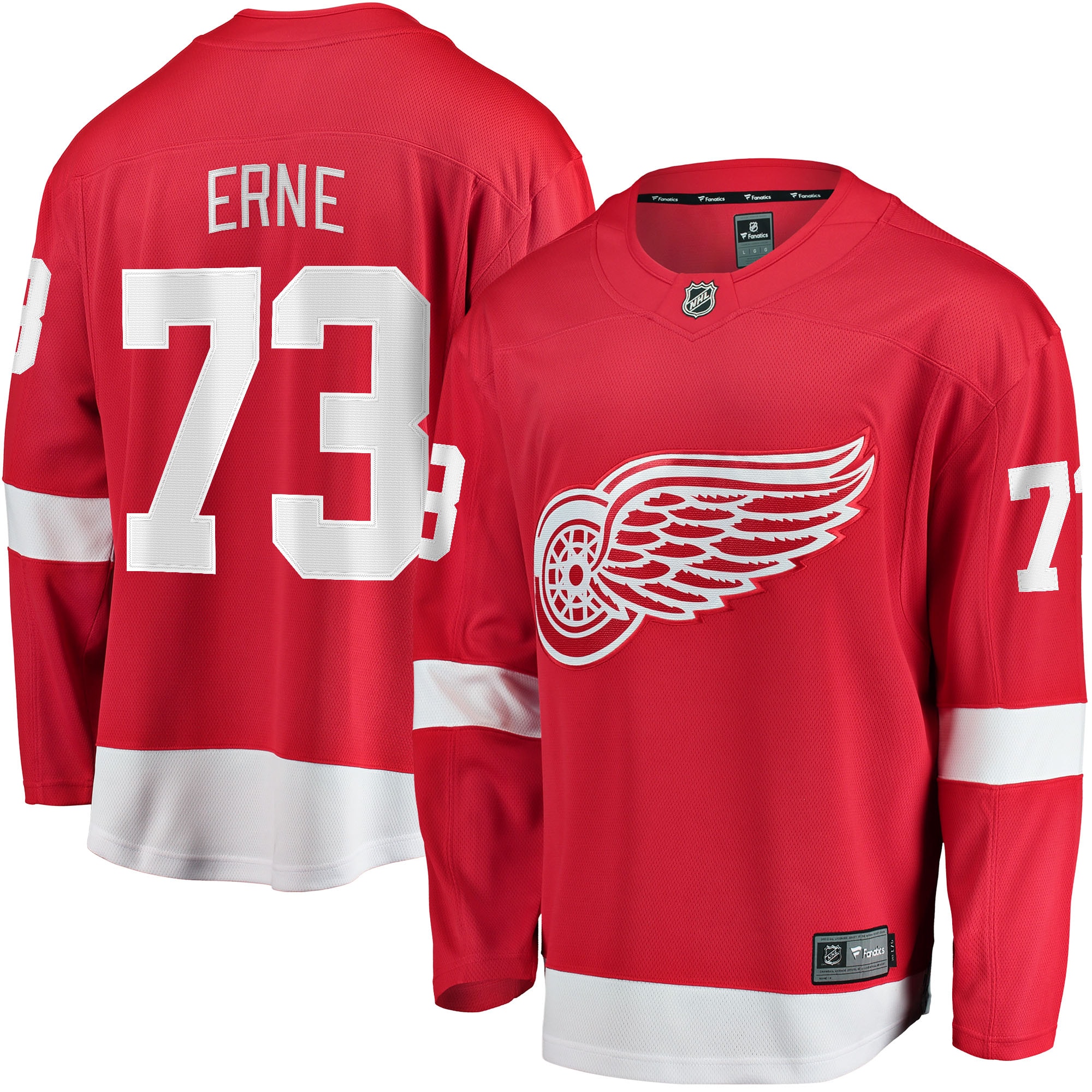 Adam Erne Detroit Red Wings Home Breakaway Player Jersey - Red