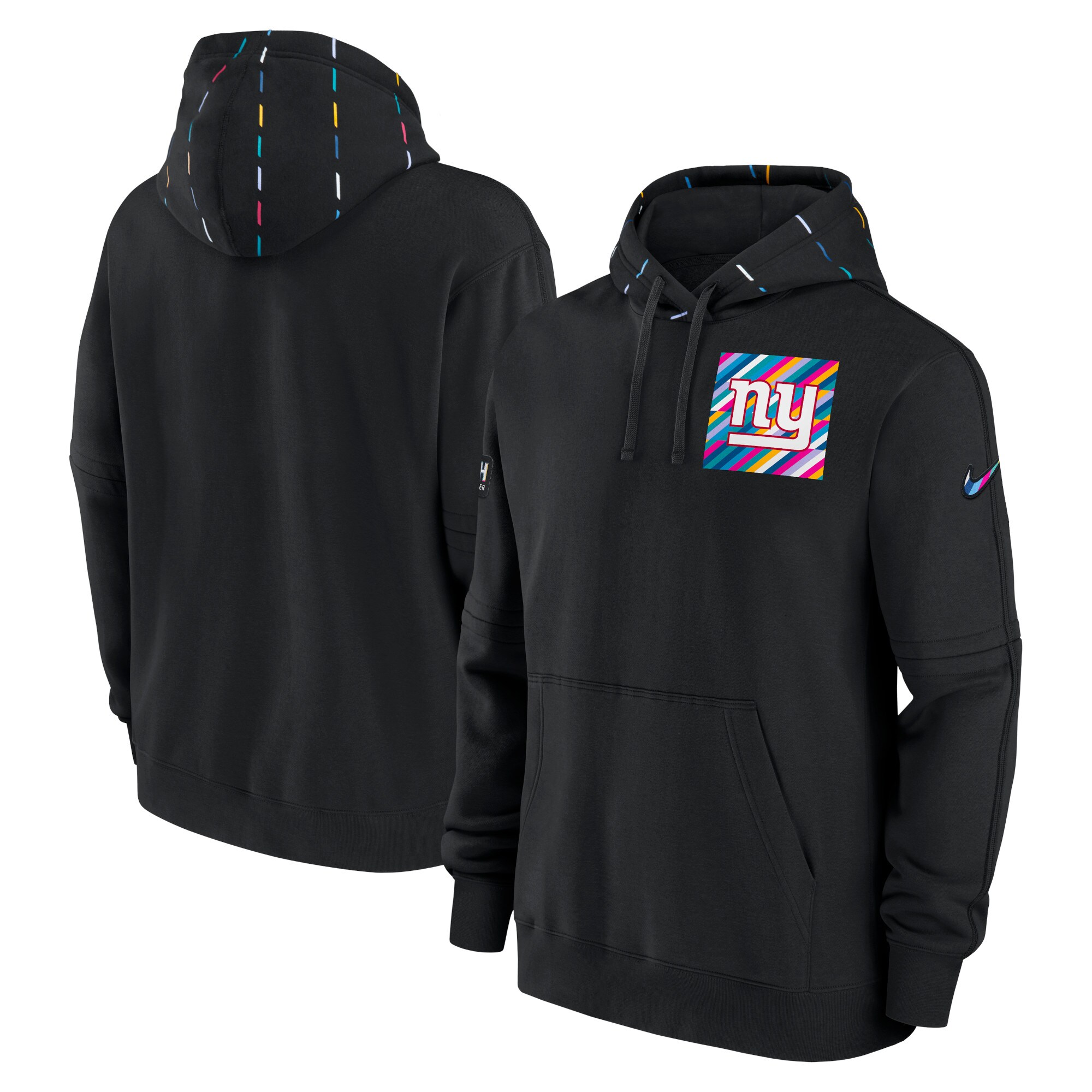Men's  Black New York Giants 2023 NFL Crucial Catch Club Pullover Hoodie
