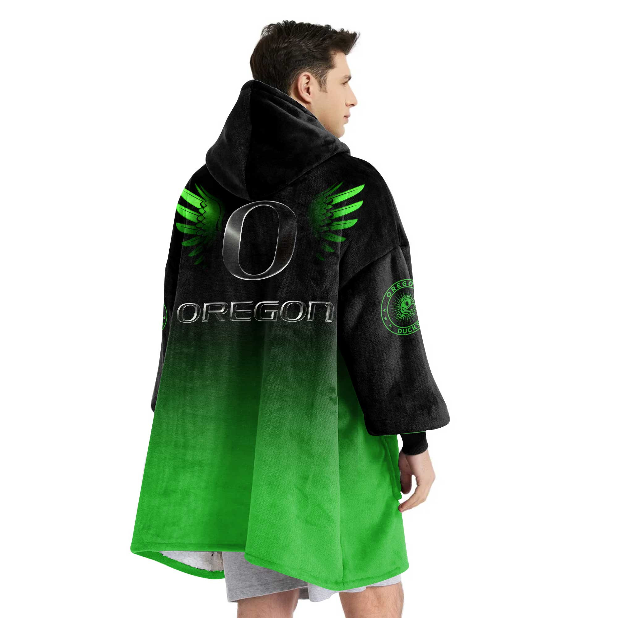 Adult Oregon Football Unisex Blanket Hoodie