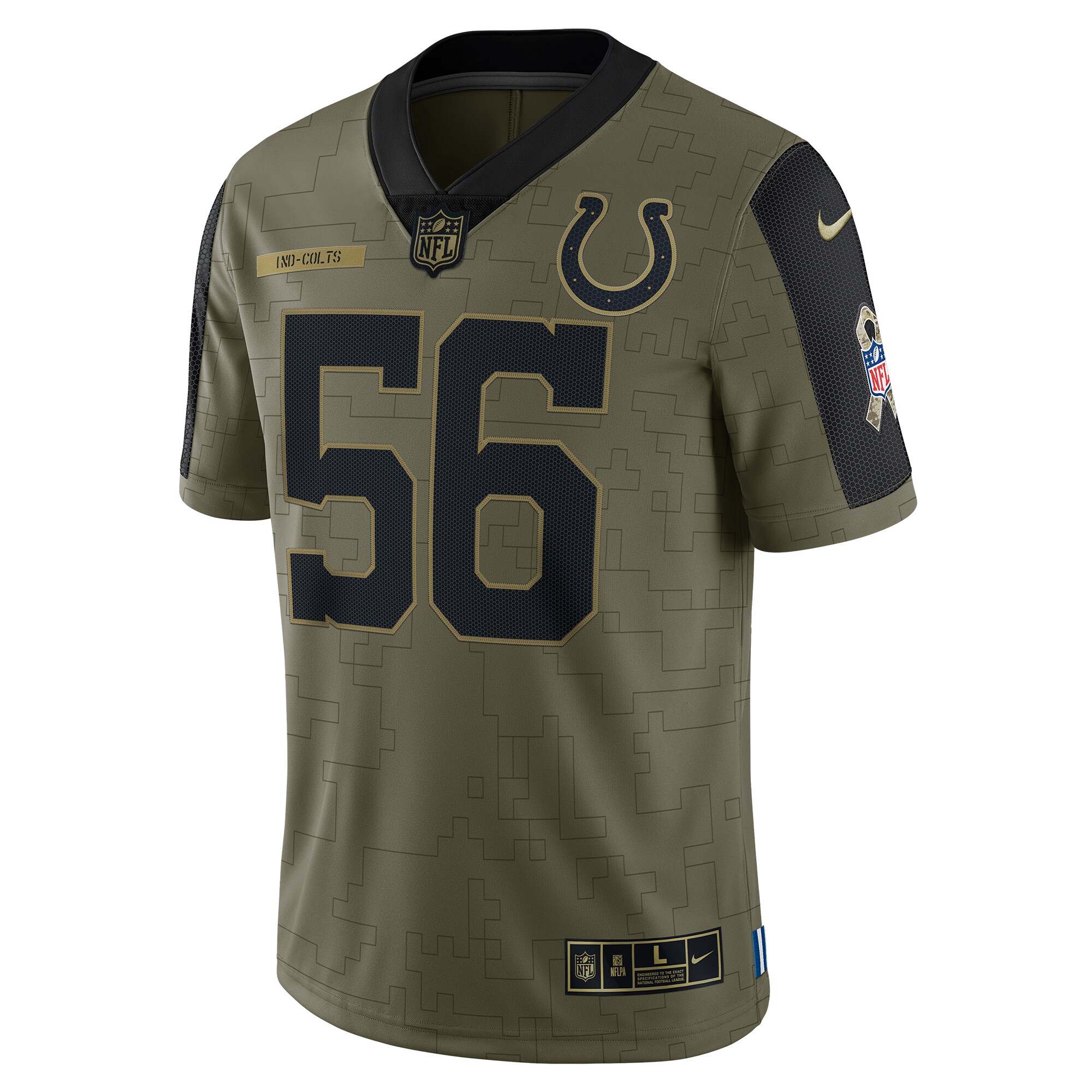 Quenton Nelson Indianapolis Colts  2021 Salute To Service Limited Player Jersey - Olive