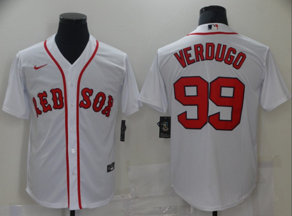 Men's  Boston Red Sox #99 Alex Verdugo White MLB Jersey