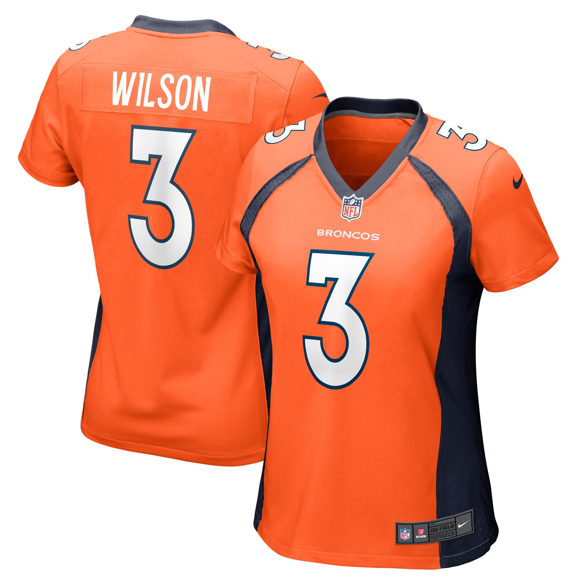 Russell Wilson Denver Broncos  Women's Game Jersey - Orange