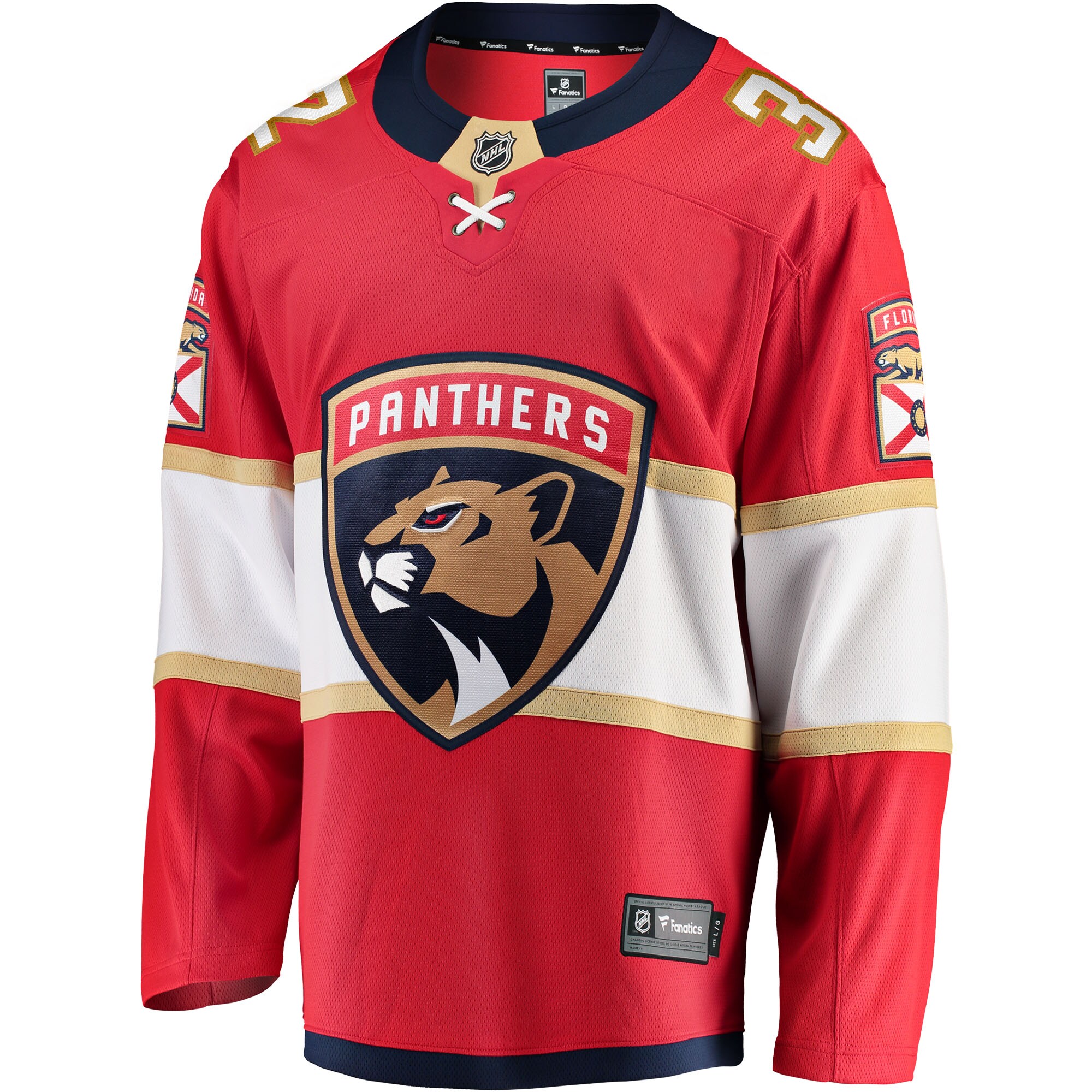 Lucas Carlsson Florida Panthers Home Breakaway Player Jersey - Red