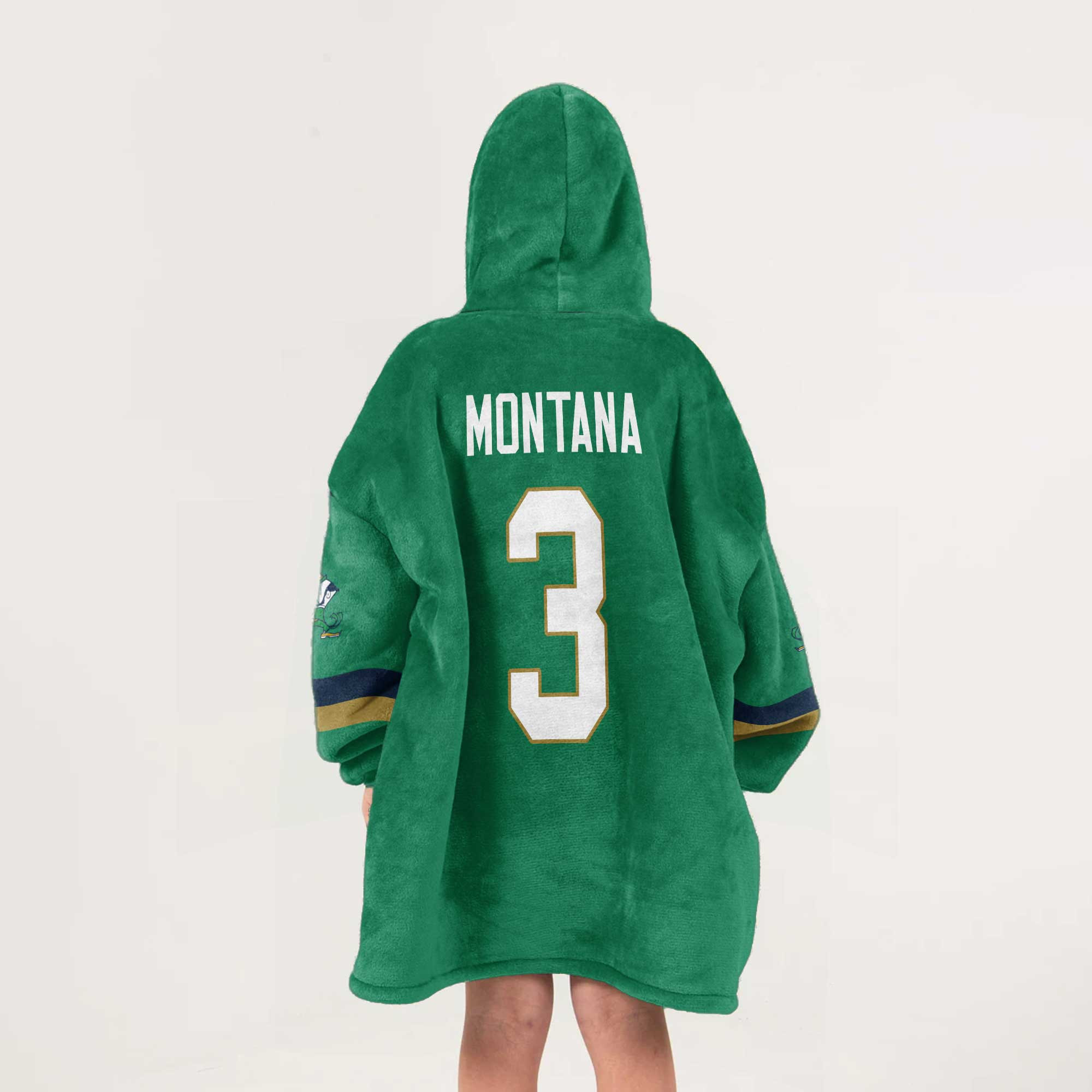 Adult 3 Notre Dame Football Unisex Blanket Hoodie