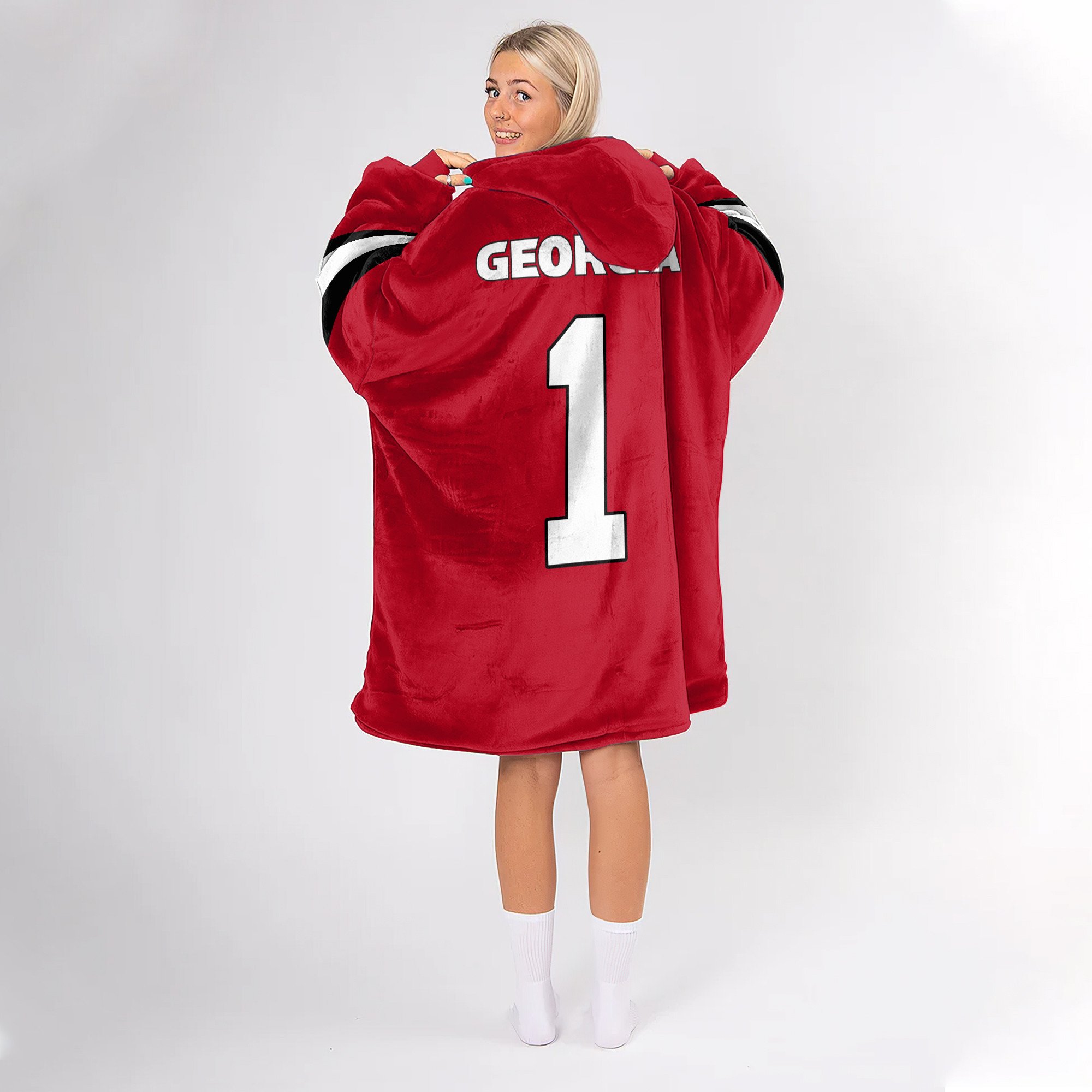 Adult 1 Georgia Football Unisex Blanket Hoodie