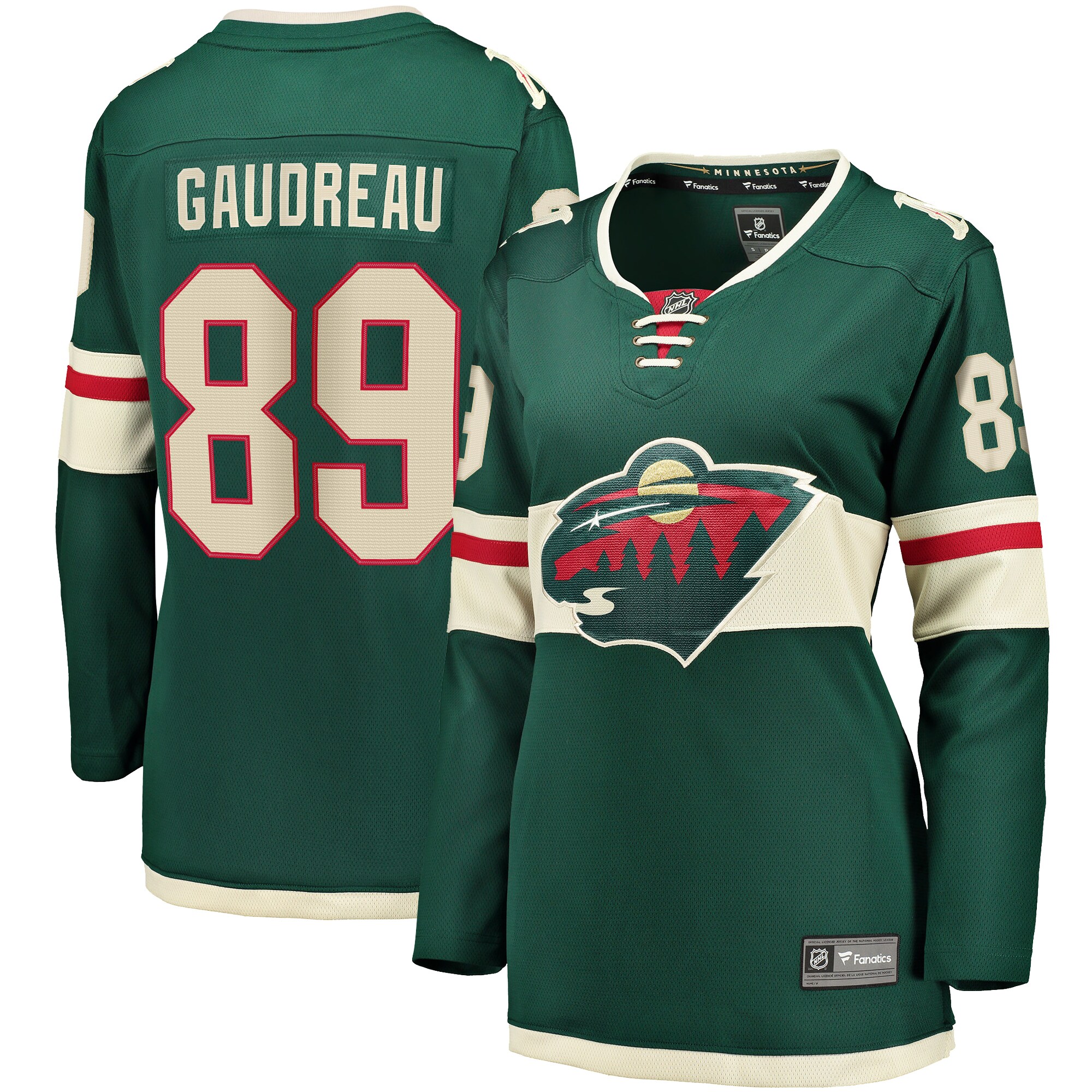 Frederick Gaudreau Minnesota Wild Women's Home Breakaway Player Jersey - Green