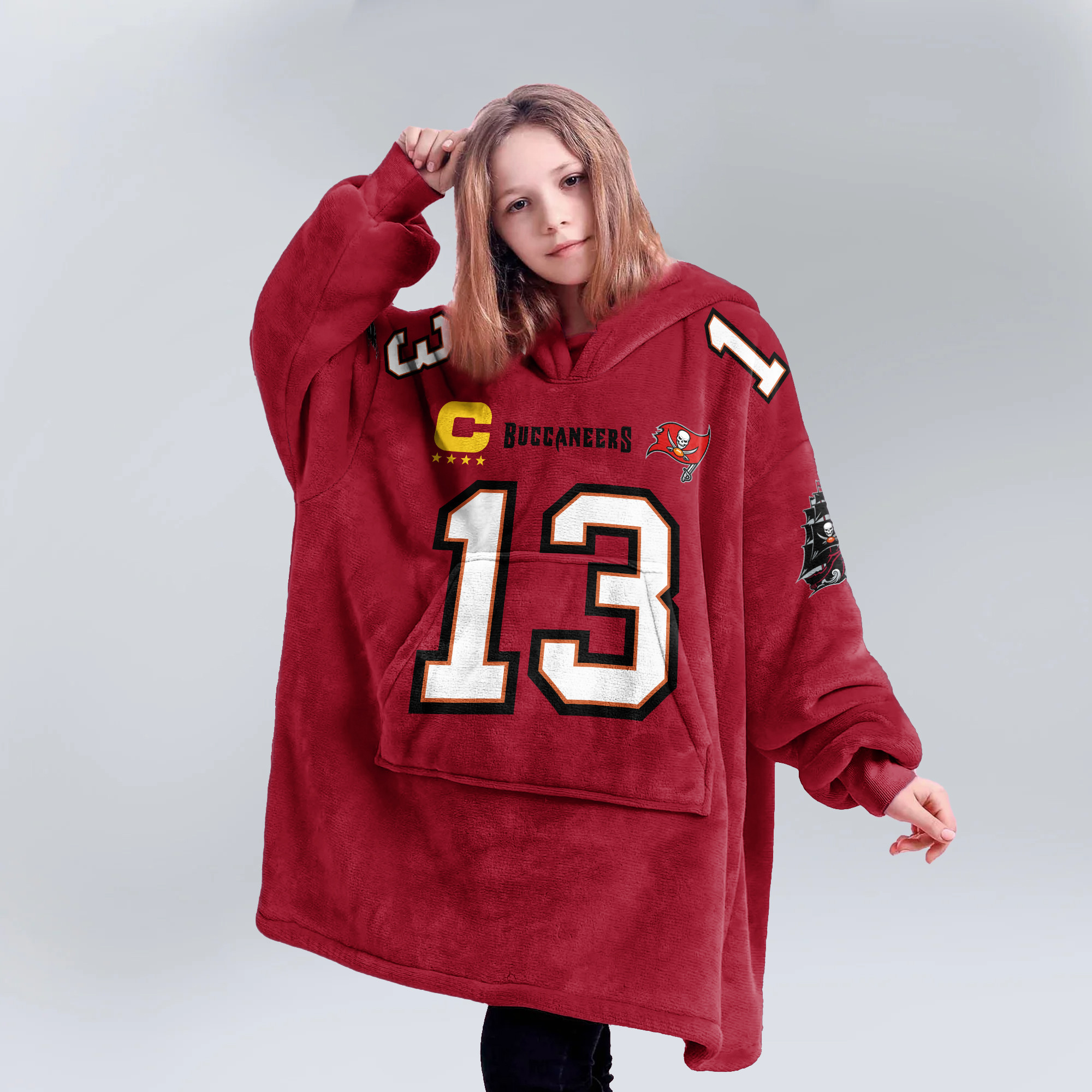 Kid Captain M.E 13 Tampa Bay Football Unisex Blanket Hoodie