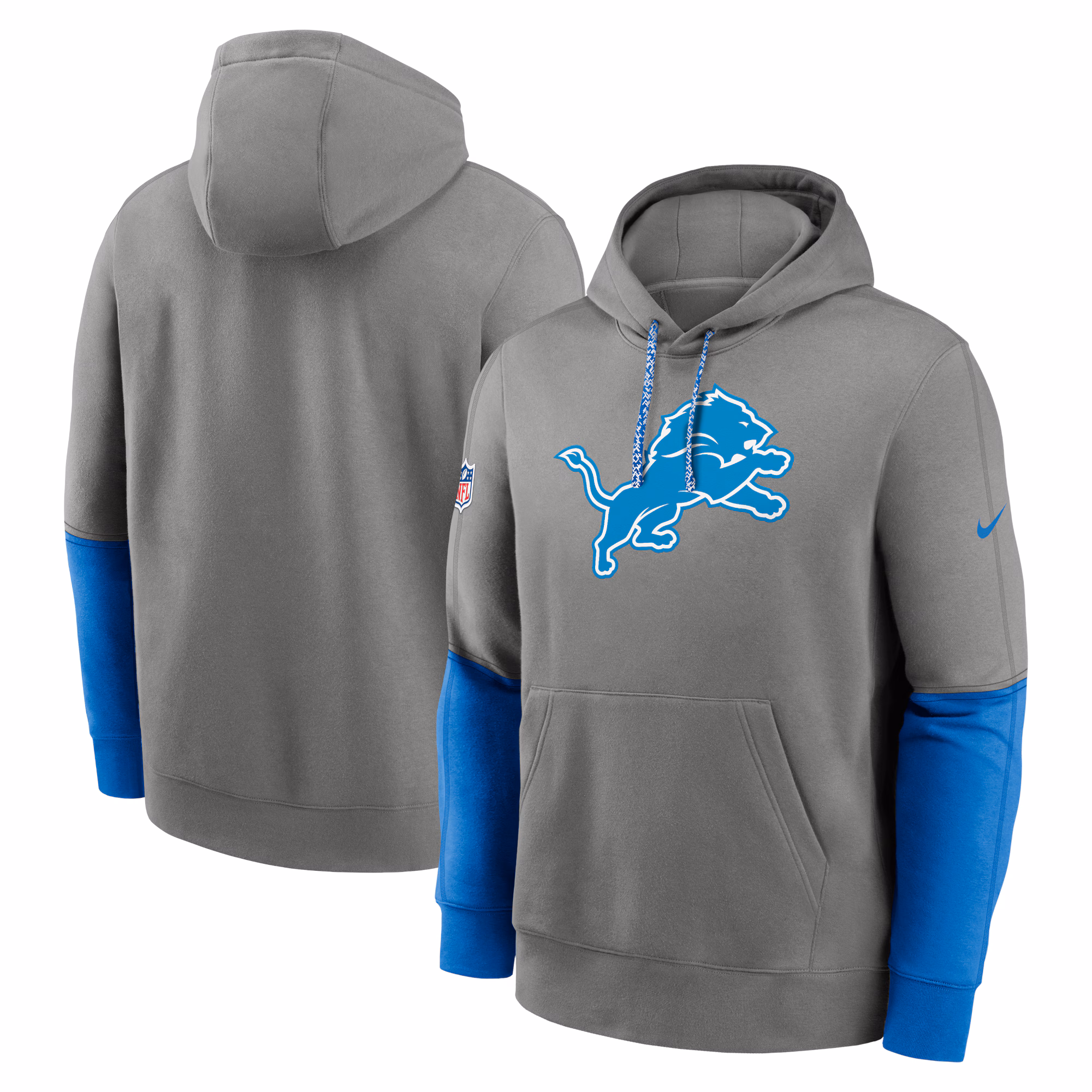 Detroit Lions 2024 Sideline Club Pullover Hoodie - Blue