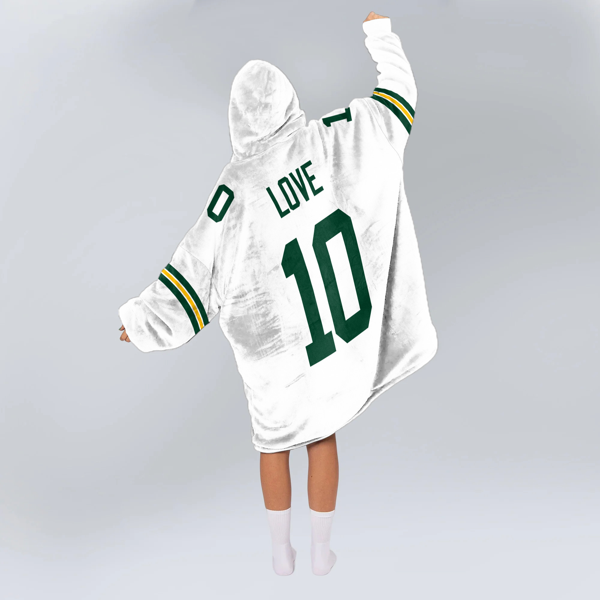 Kid J.L. 10 Green Bay Football Unisex Blanket Hoodie