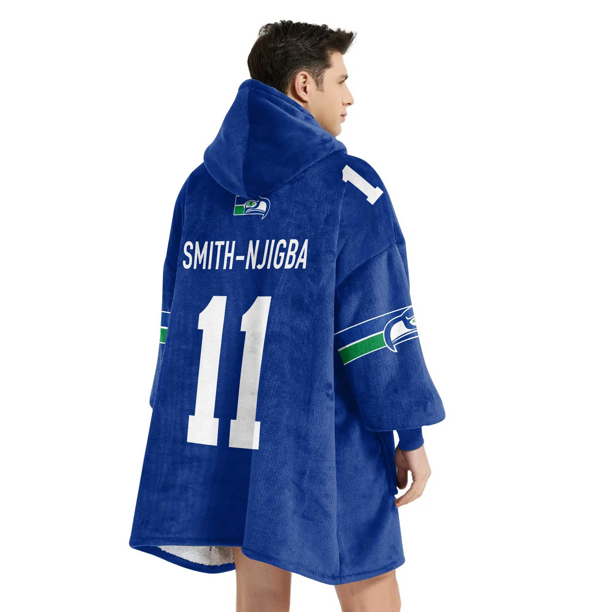Adult 11 Seattle Football Unisex Blanket Hoodie