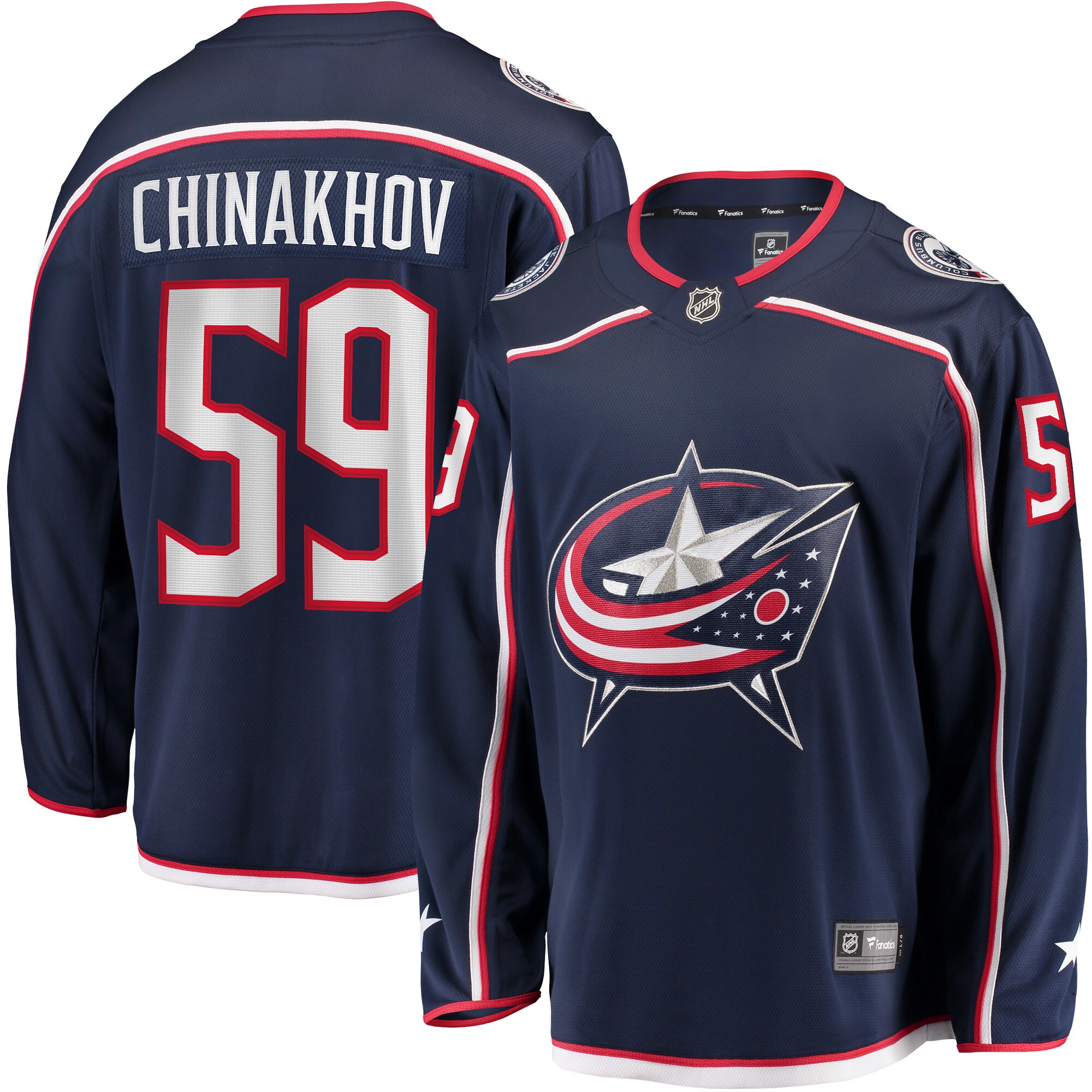 Yegor Chinakhov Columbus Blue Jackets Home Breakaway Player Jersey - Navy