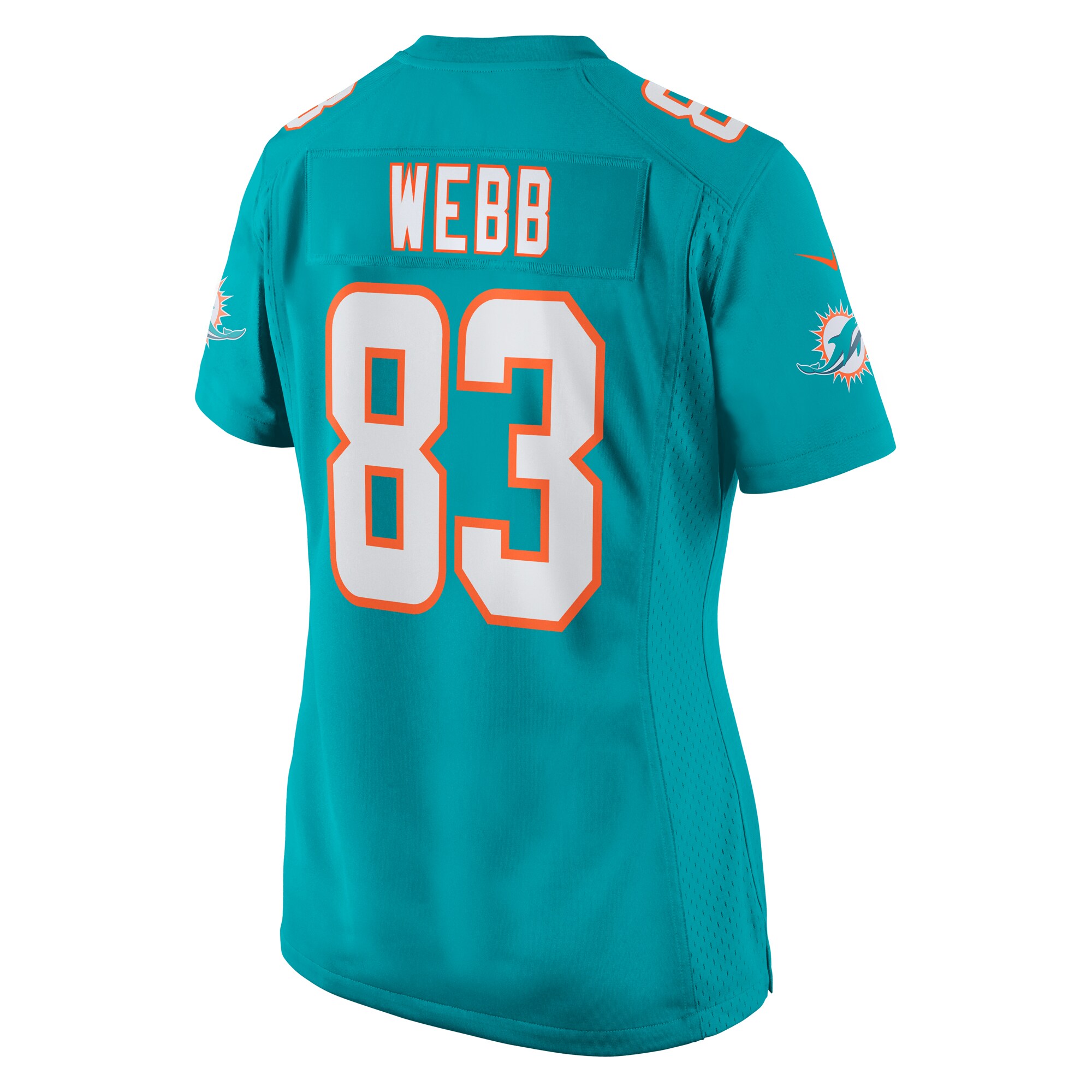 Raleigh Webb Miami Dolphins Women's Team Game Jersey -  Aqua