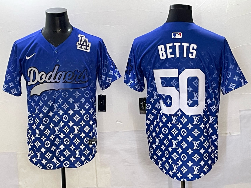 Men's #50 Mookie Betts Los Angeles Dodgers 2025 Custom Cool Jersey