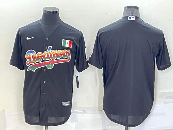 Men's  Los Angeles Dodgers Blank Black Stitched Cool Base MLB Jersey