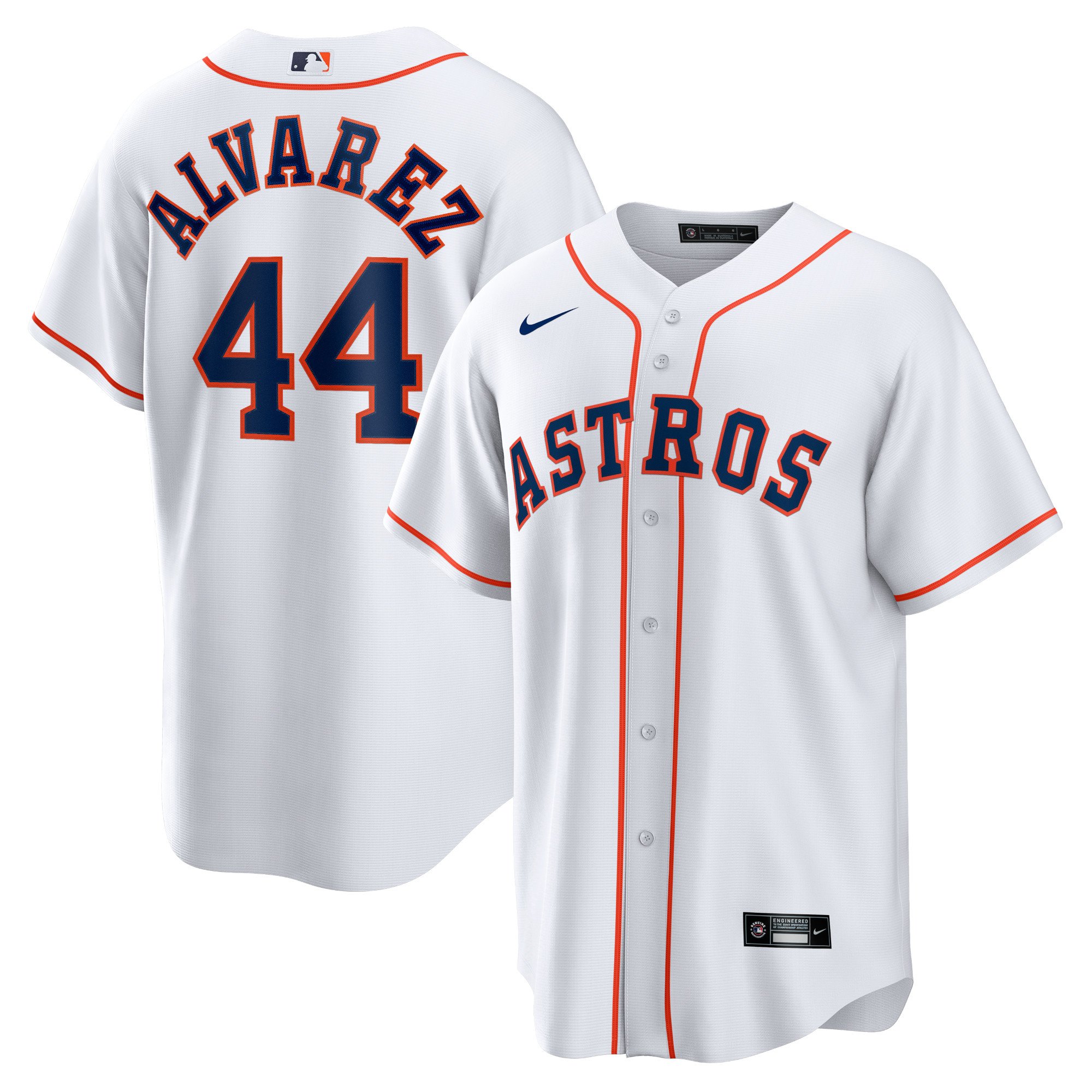 Men's Houston Astros Yordan álvarez  White Home Replica Player Jersey