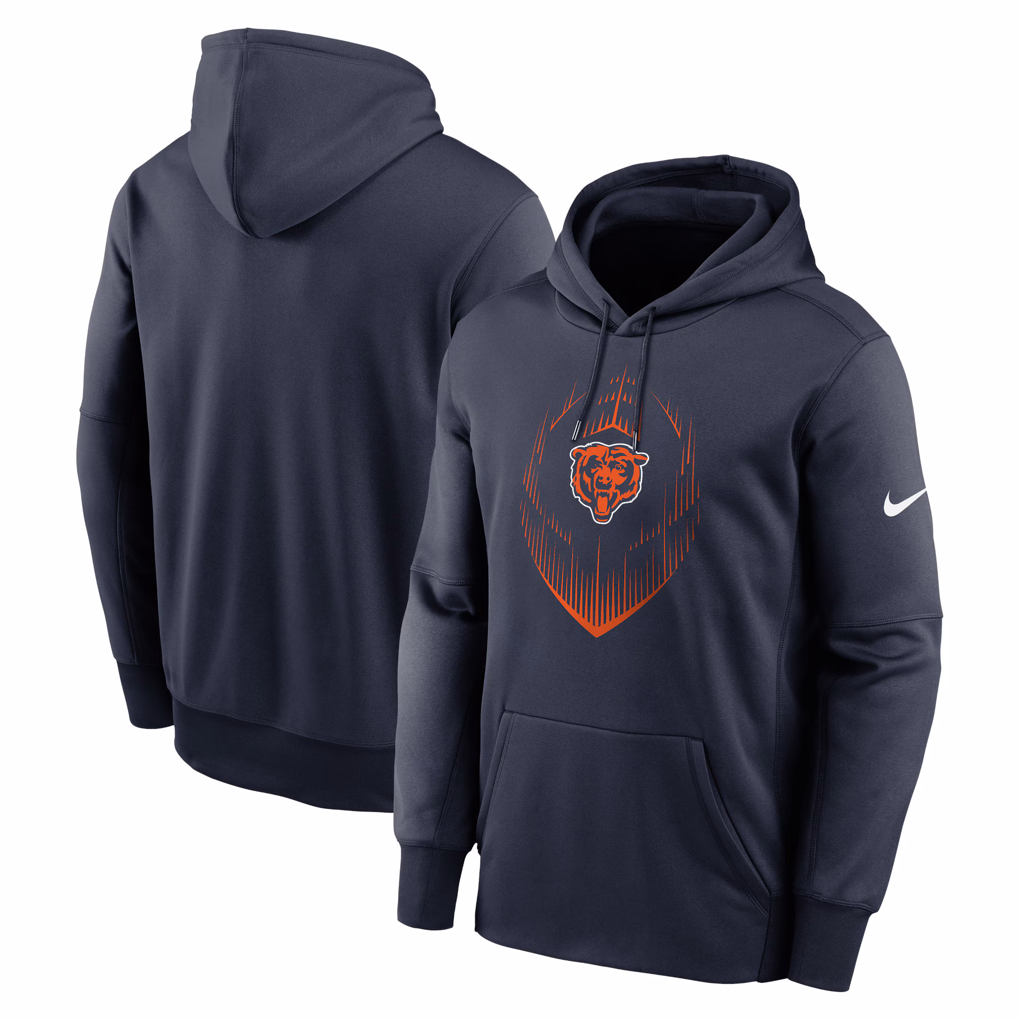 Chicago Bears Icon Performance Pullover Hoodie - Navy