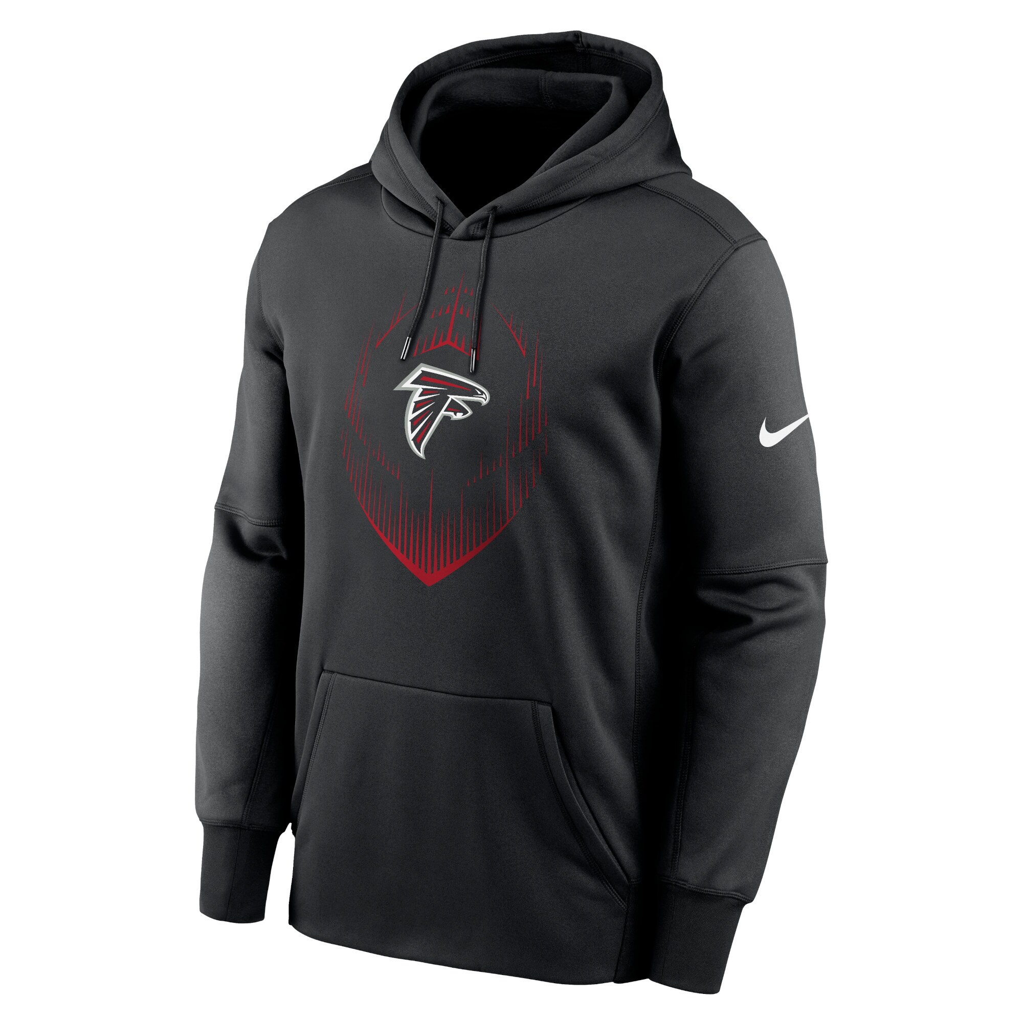 Atlanta Falcons Icon Performance Pullover Hoodie - Black