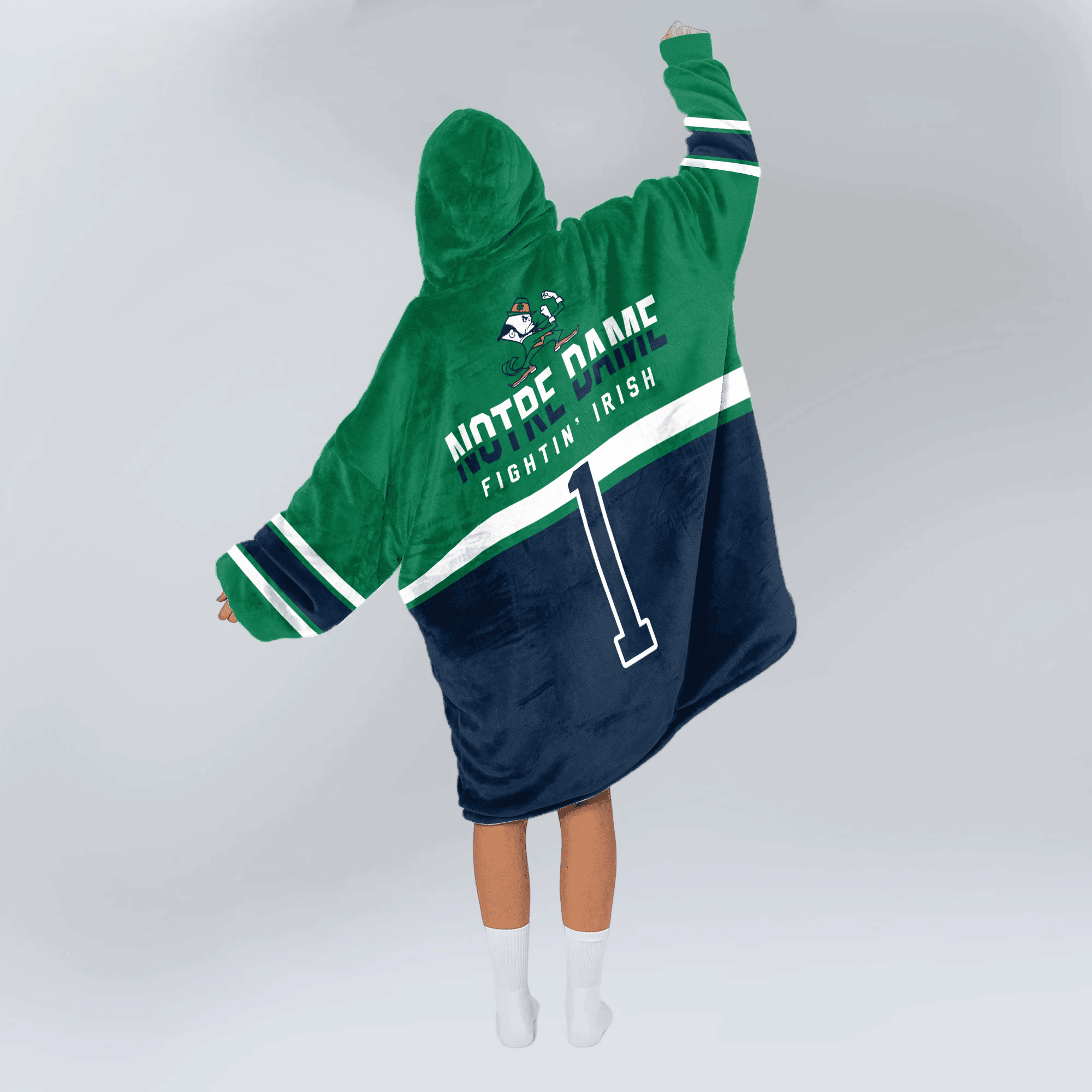 Adult 1 Notre Dame Football Unisex Blanket Hoodie