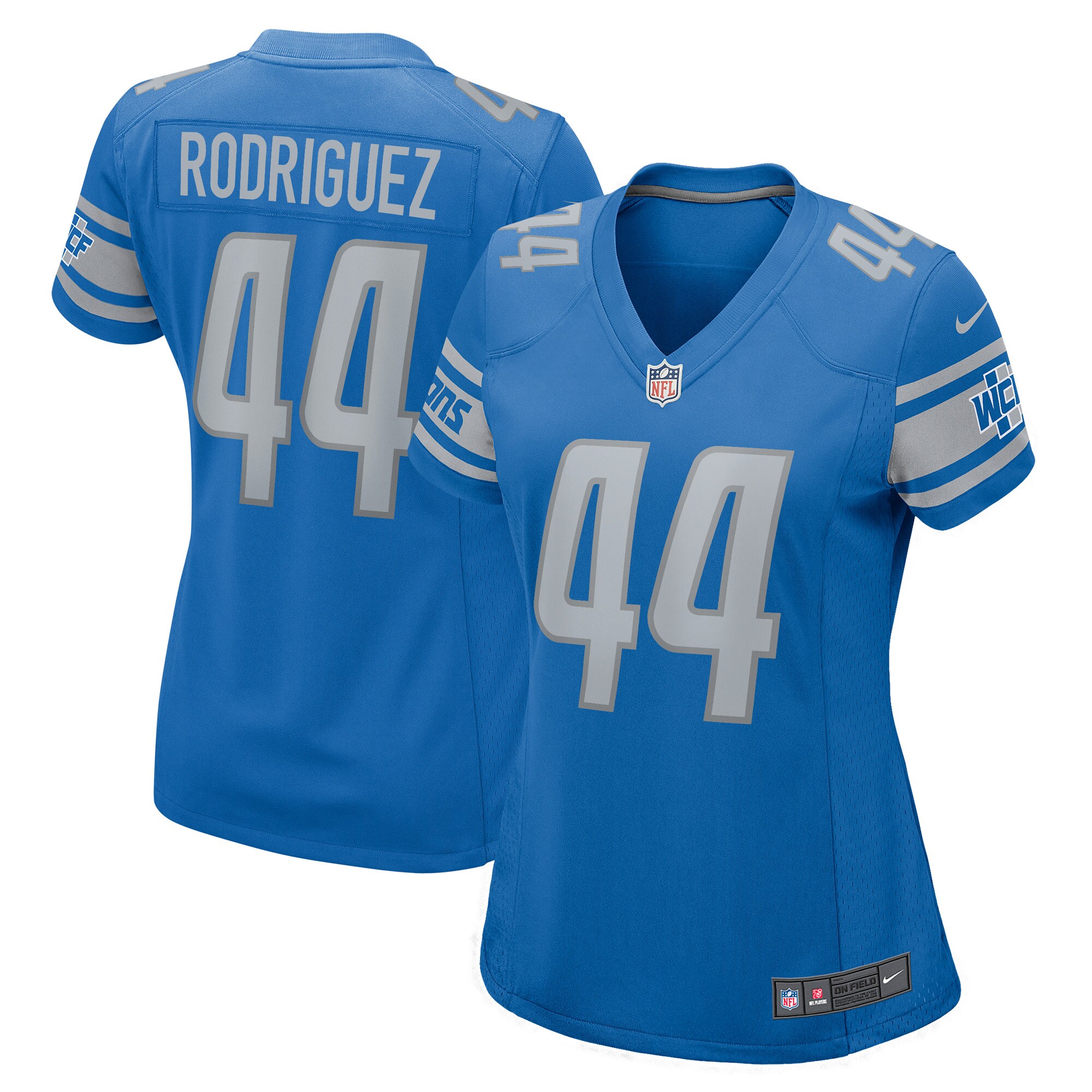 Malcolm Rodriguez Detroit Lions  Women's Player Game Jersey - Blue