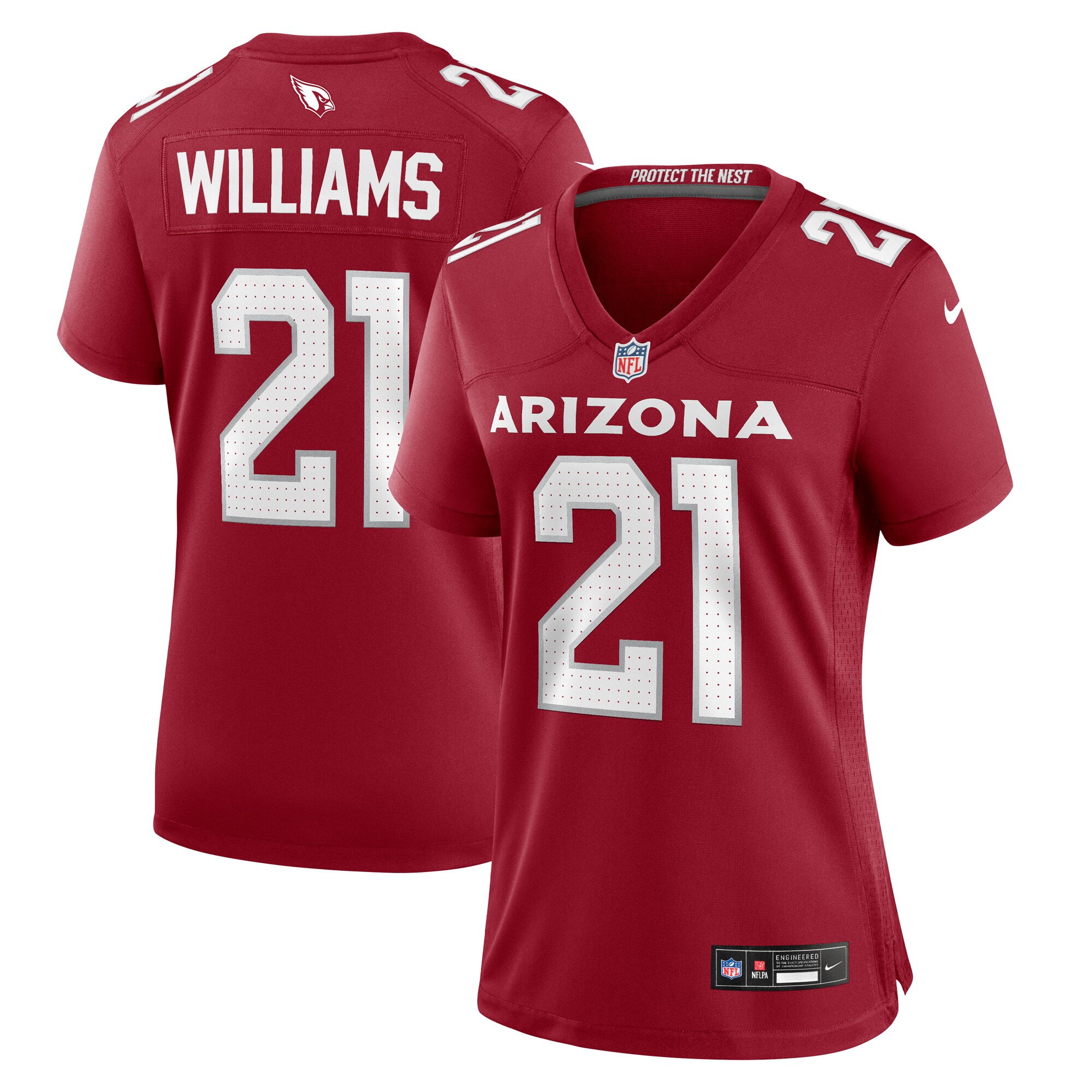 Garrett Williams Arizona Cardinals Women's  Game Jersey -  Cardinal