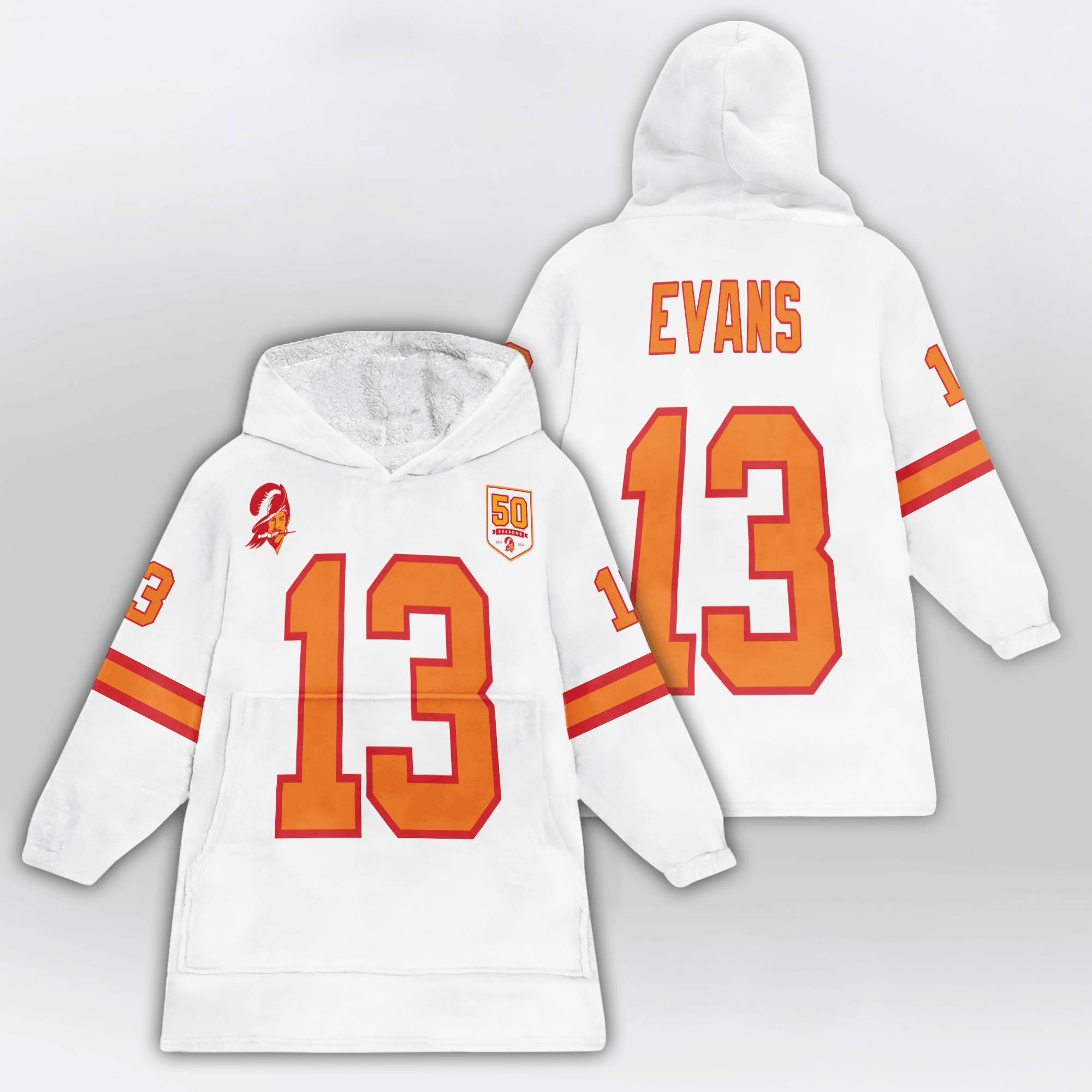 Adult M.E 13 Tampa Bay Football 50th Season Game Unisex Blanket Hoodie