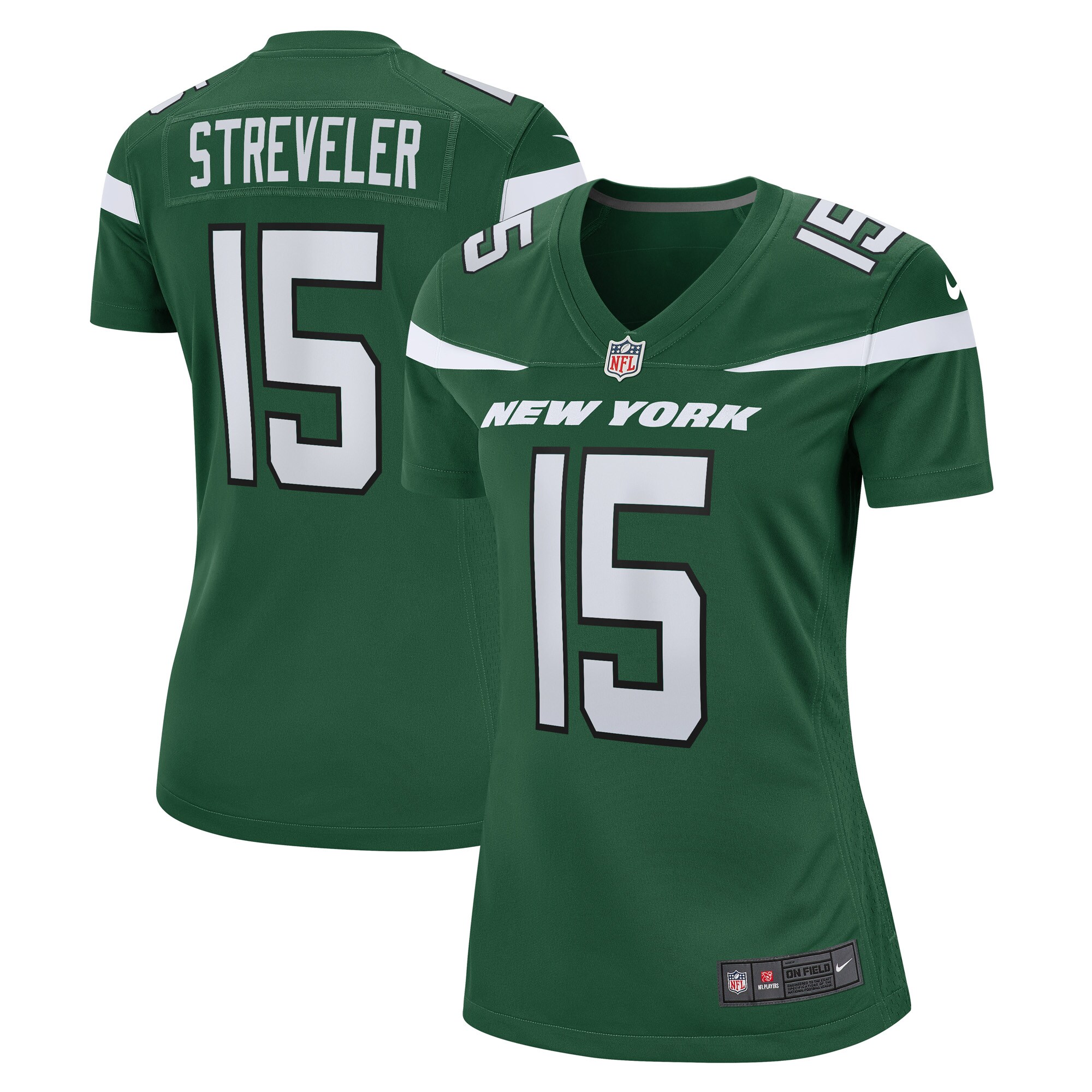 Chris Streveler New York Jets  Women's Game Player Jersey - Gotham Green