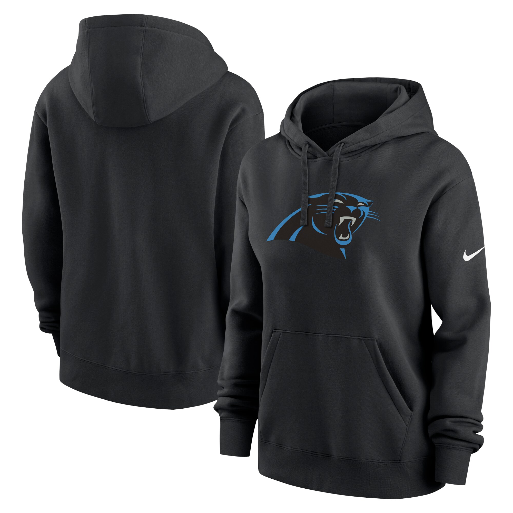 Carolina Panthers Women's Club Fleece Pullover Hoodie - Black