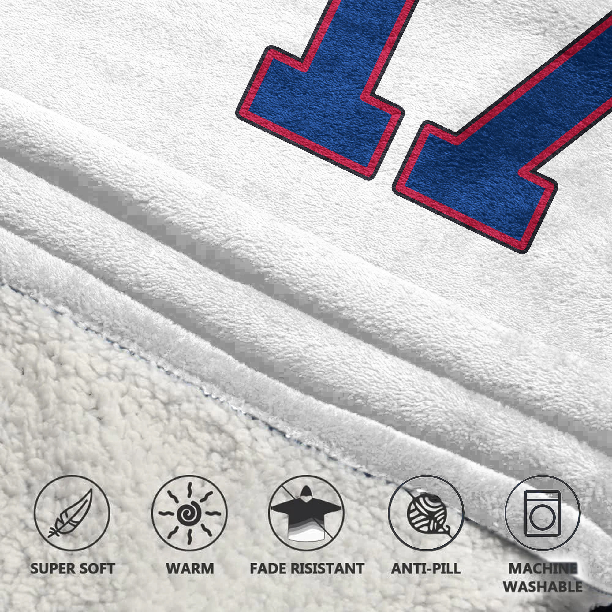 Adult Captain J.A 17 Buffalo Football Unisex Blanket Hoodie