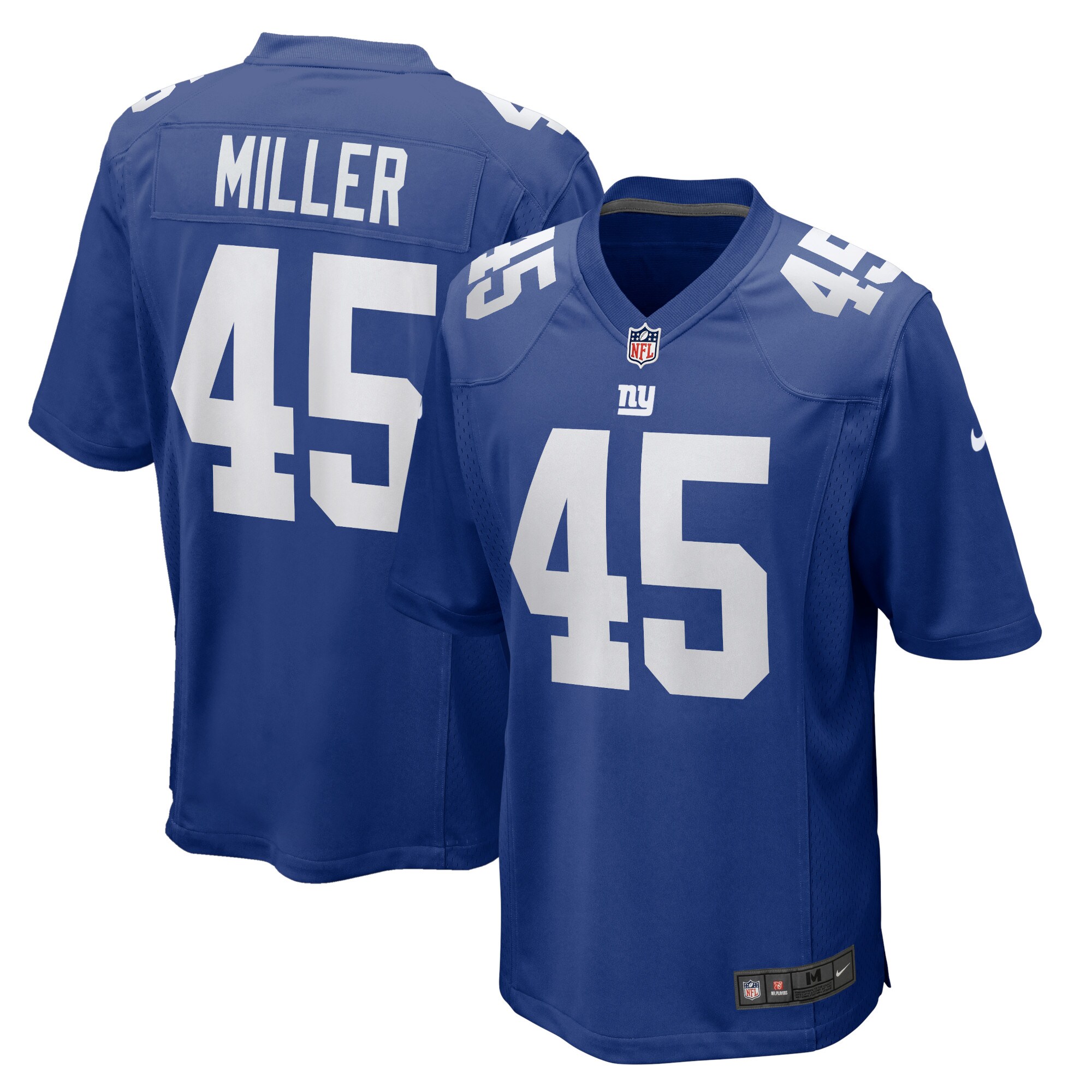 Dre Miller New York Giants  Home Game Player Jersey - Royal