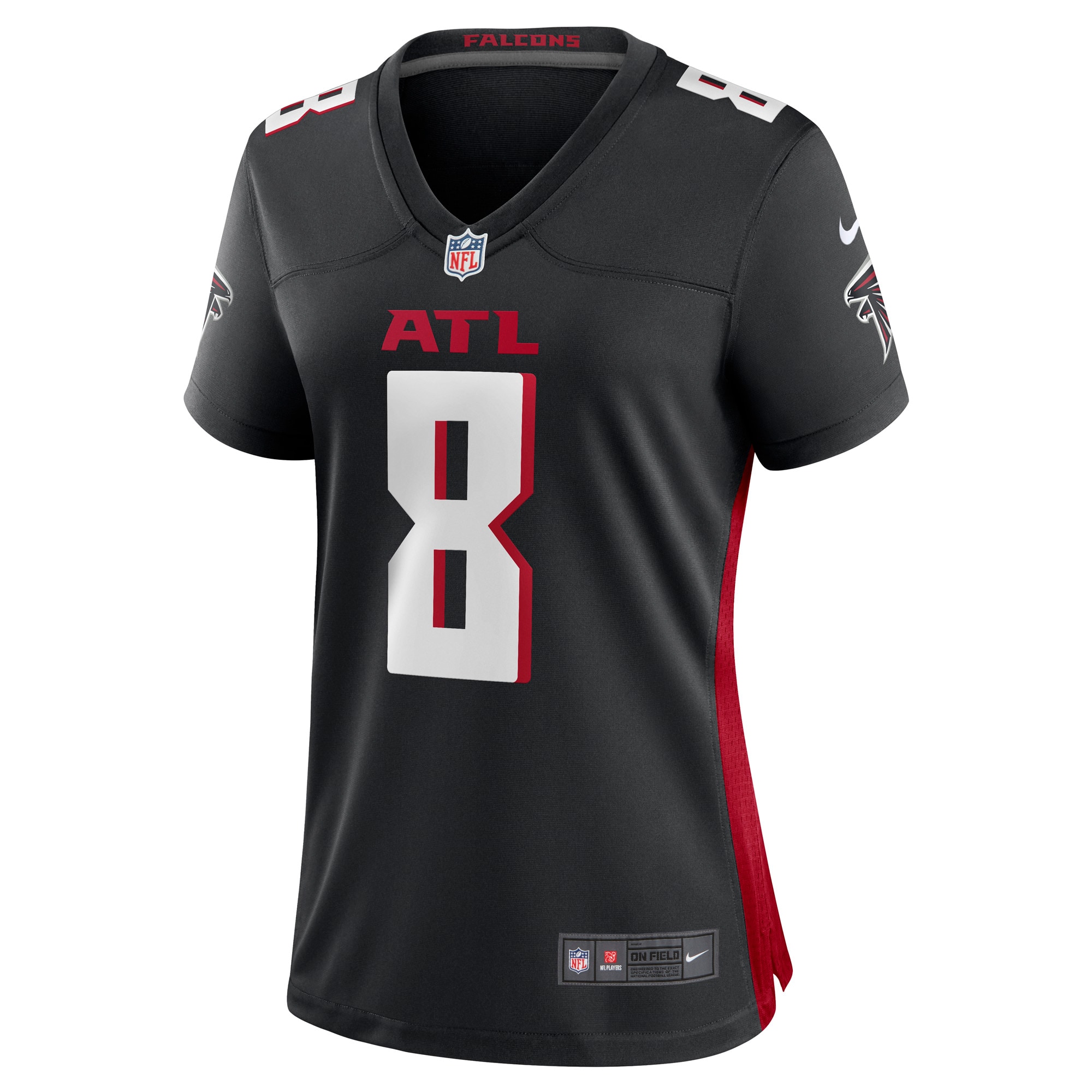 Kyle Pitts Atlanta Falcons  Women's 2021 NFL Draft First Round Pick Player Game Jersey - Black