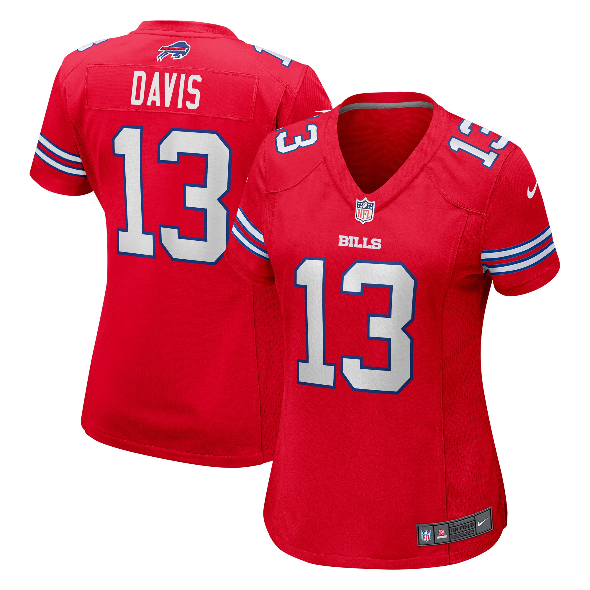 Gabe Davis Buffalo Bills  Women's Alternate Game Jersey - Red
